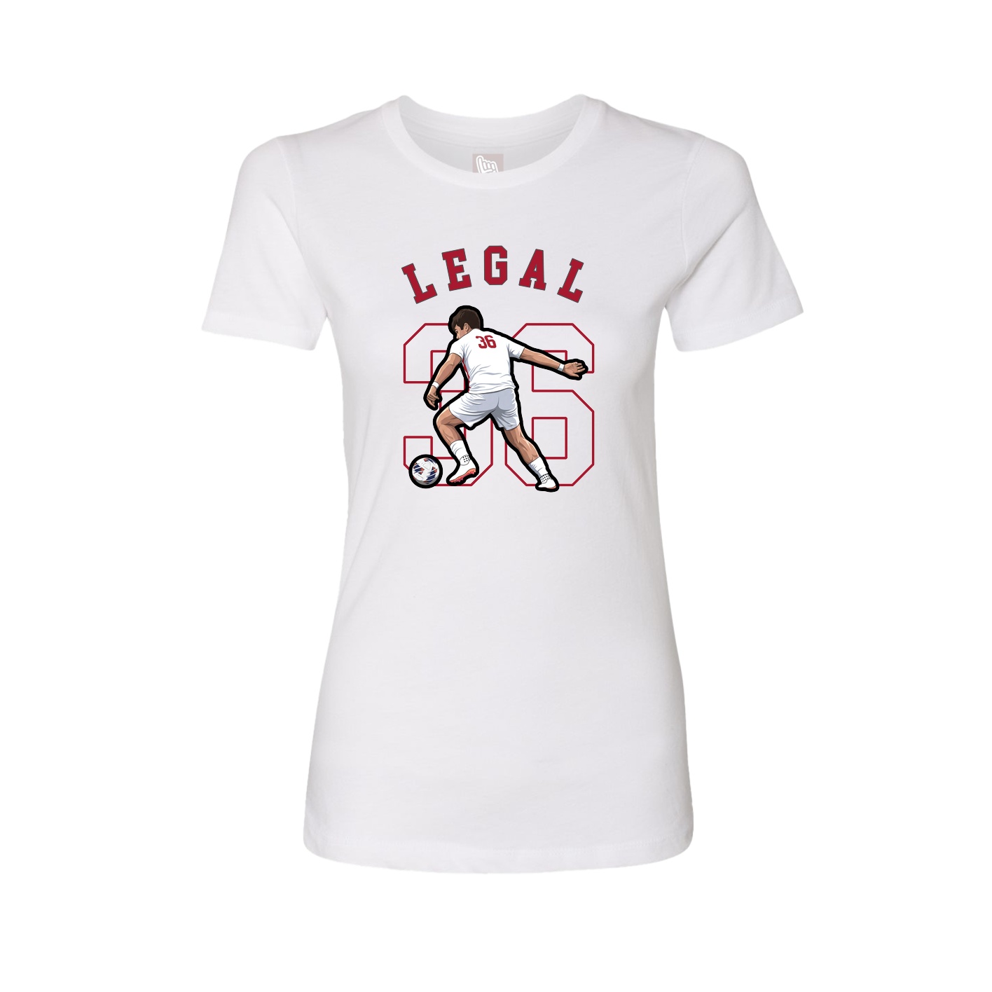 Fitted Women's Tee — Shirsey Arch in White