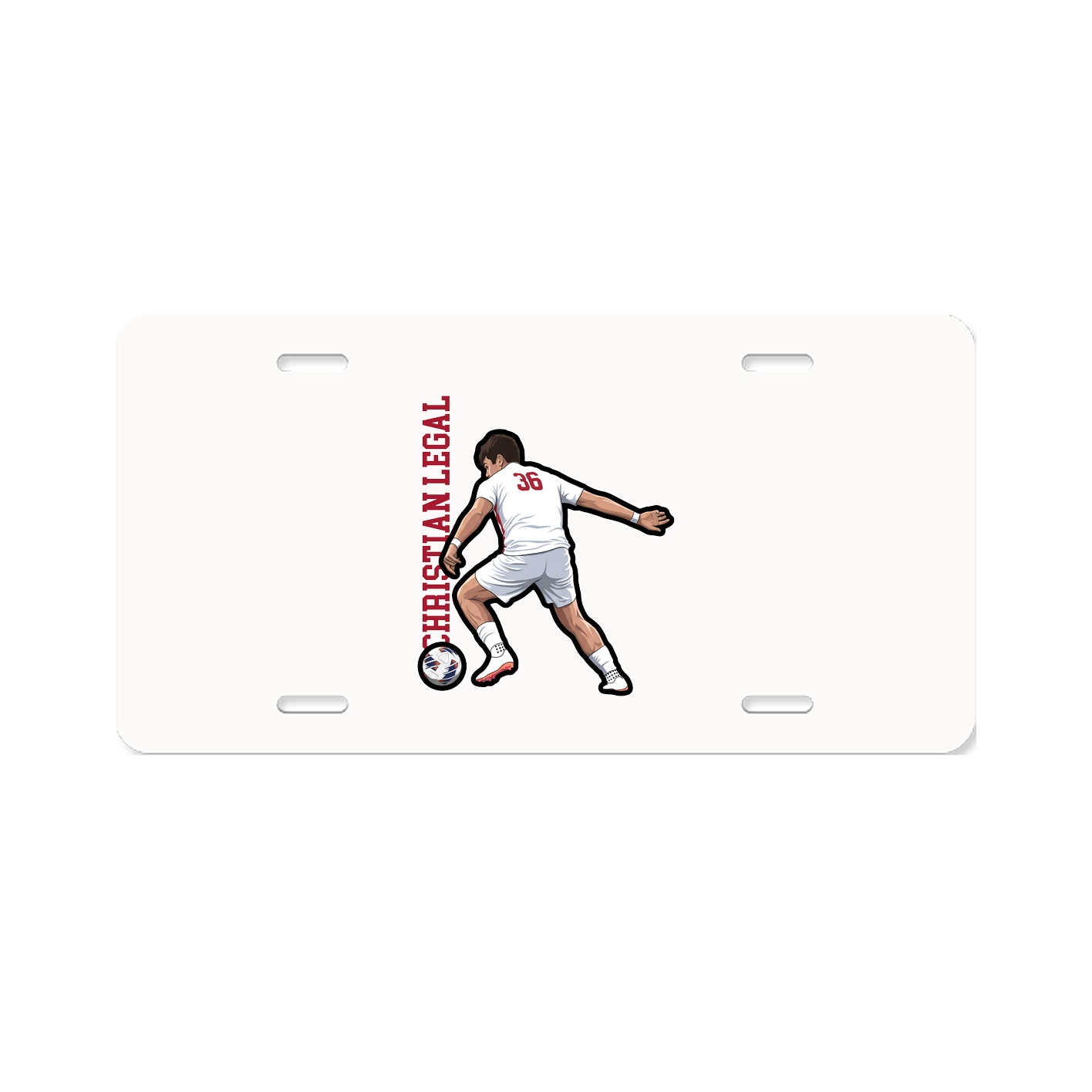 License Plate — Name Vertical in Classic