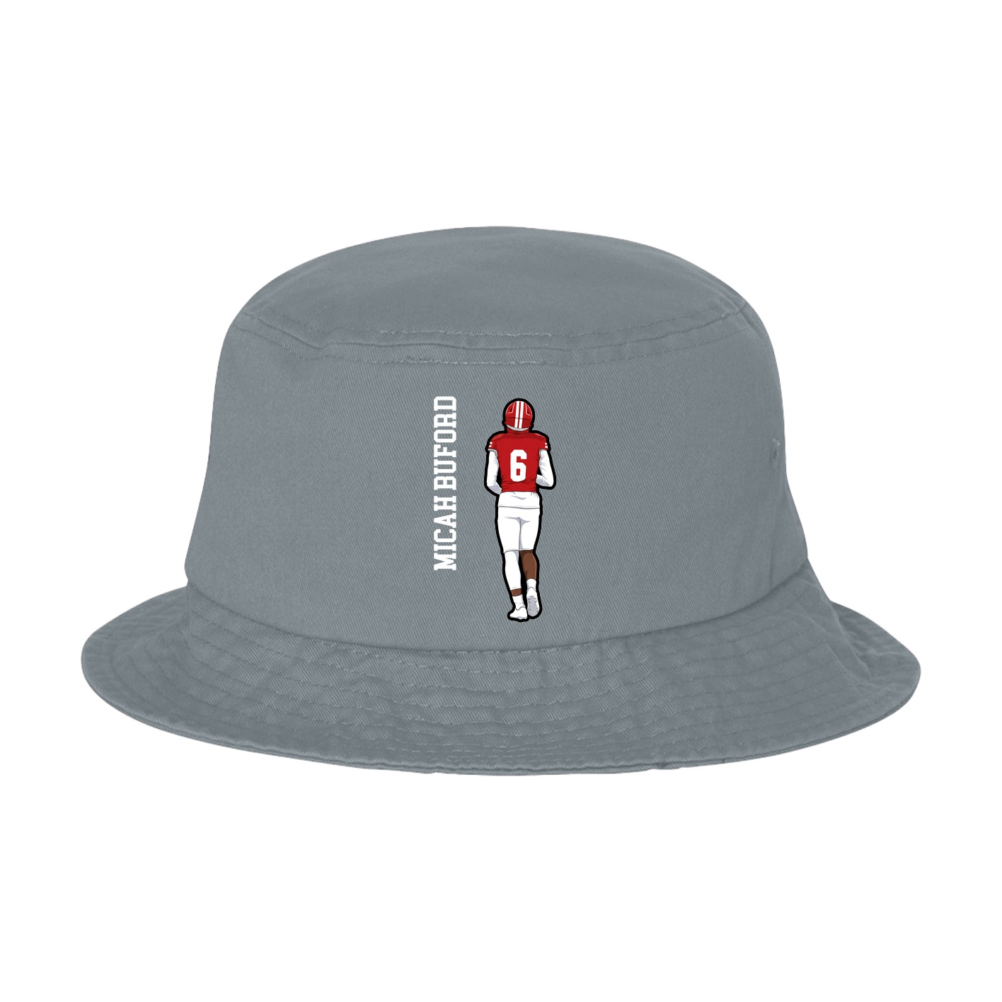 Bucket Cap — Name Vertical in Grey