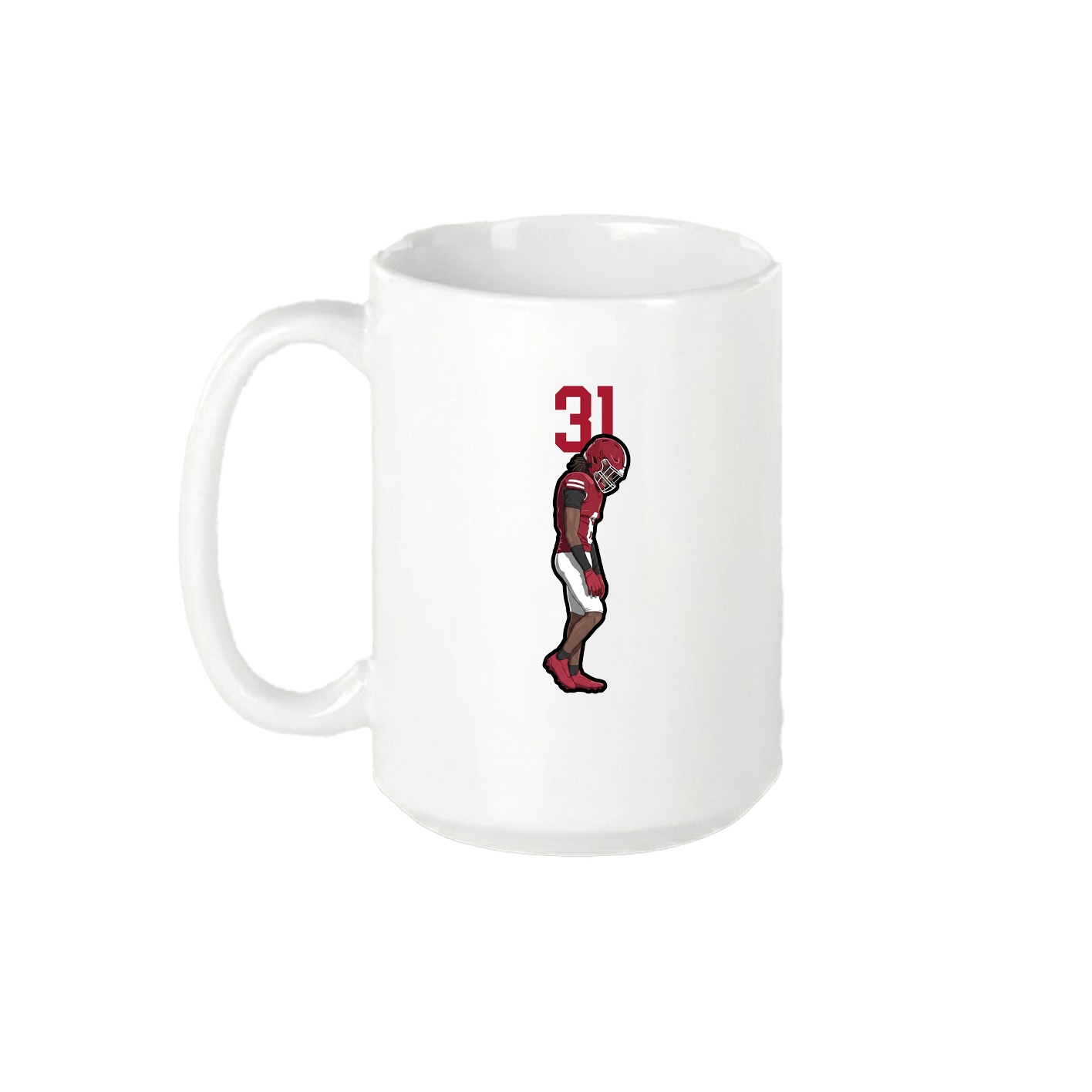 15oz Coffee Mug — Number Top in White