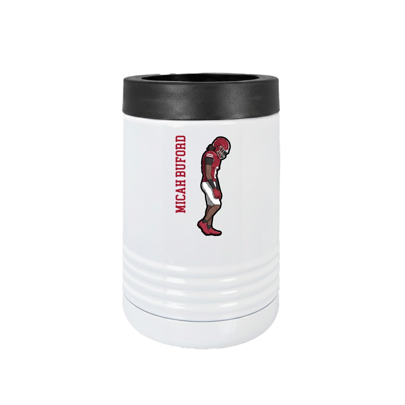 Beverage Holder — Name Vertical in White
