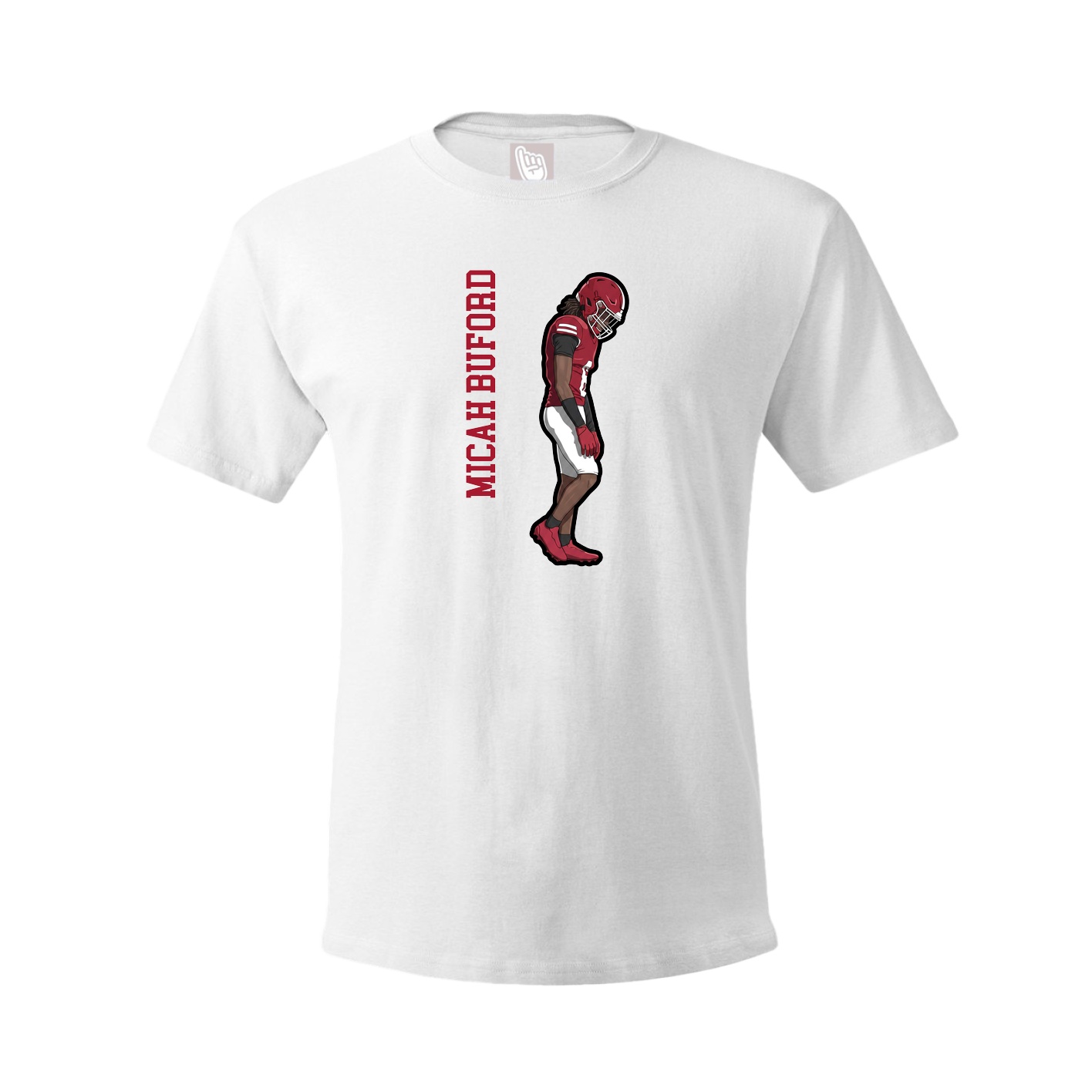Youth Tee — Name Vertical in White