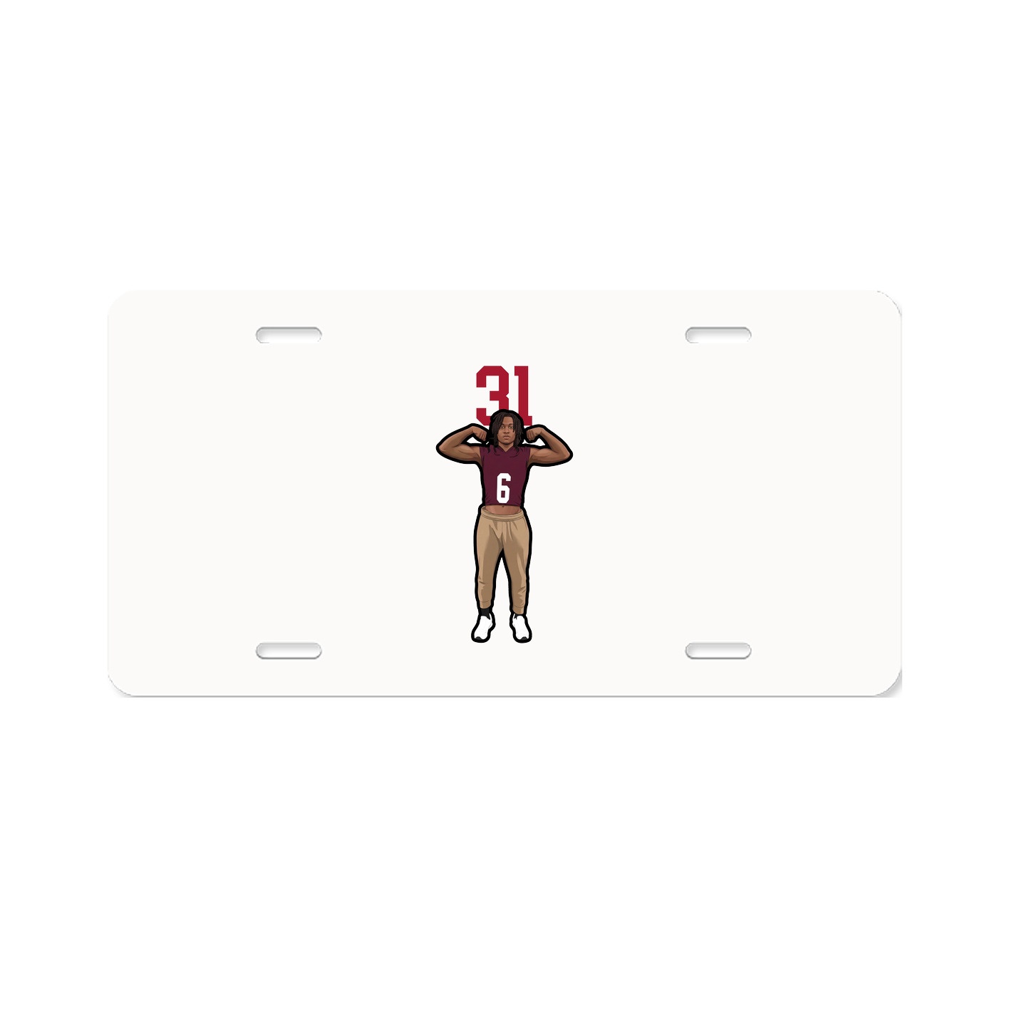 License Plate — Number Top in Classic
