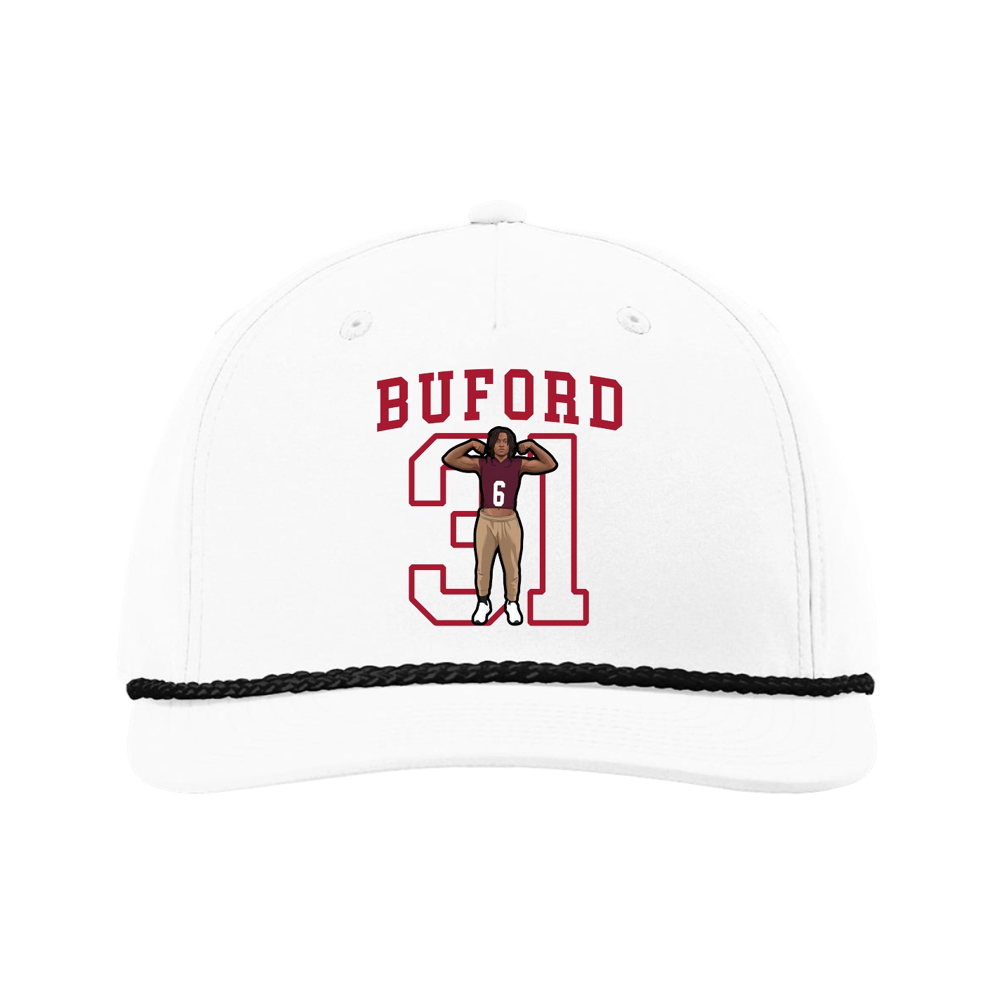 Five-Panel Classic Rope Cap — Shirsey in White