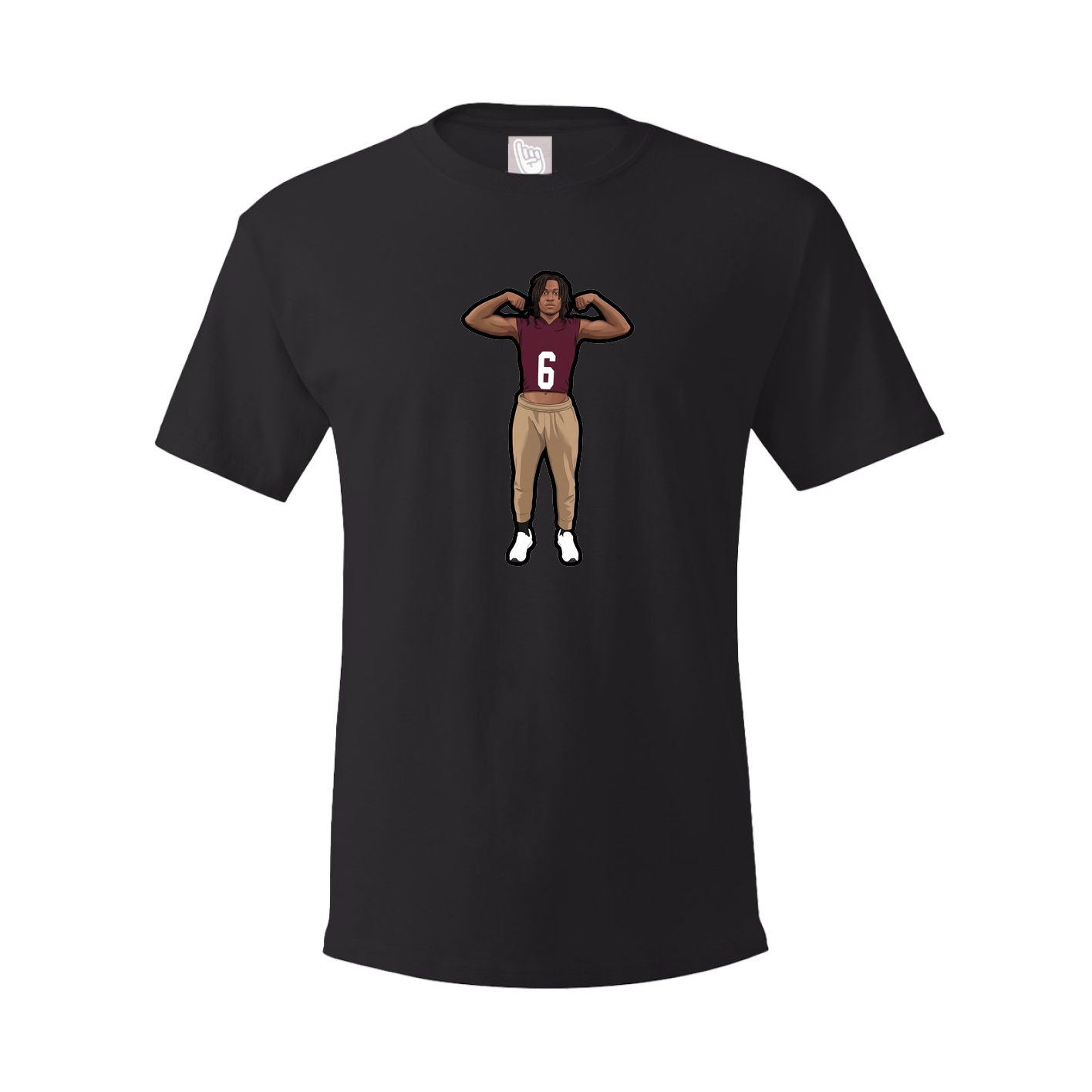 Youth Tee — Name Vertical in Black