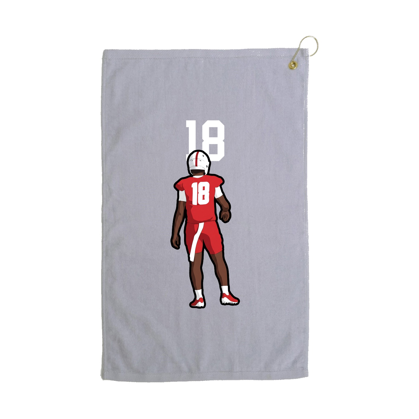 Golf Towel — Number Top in Grey