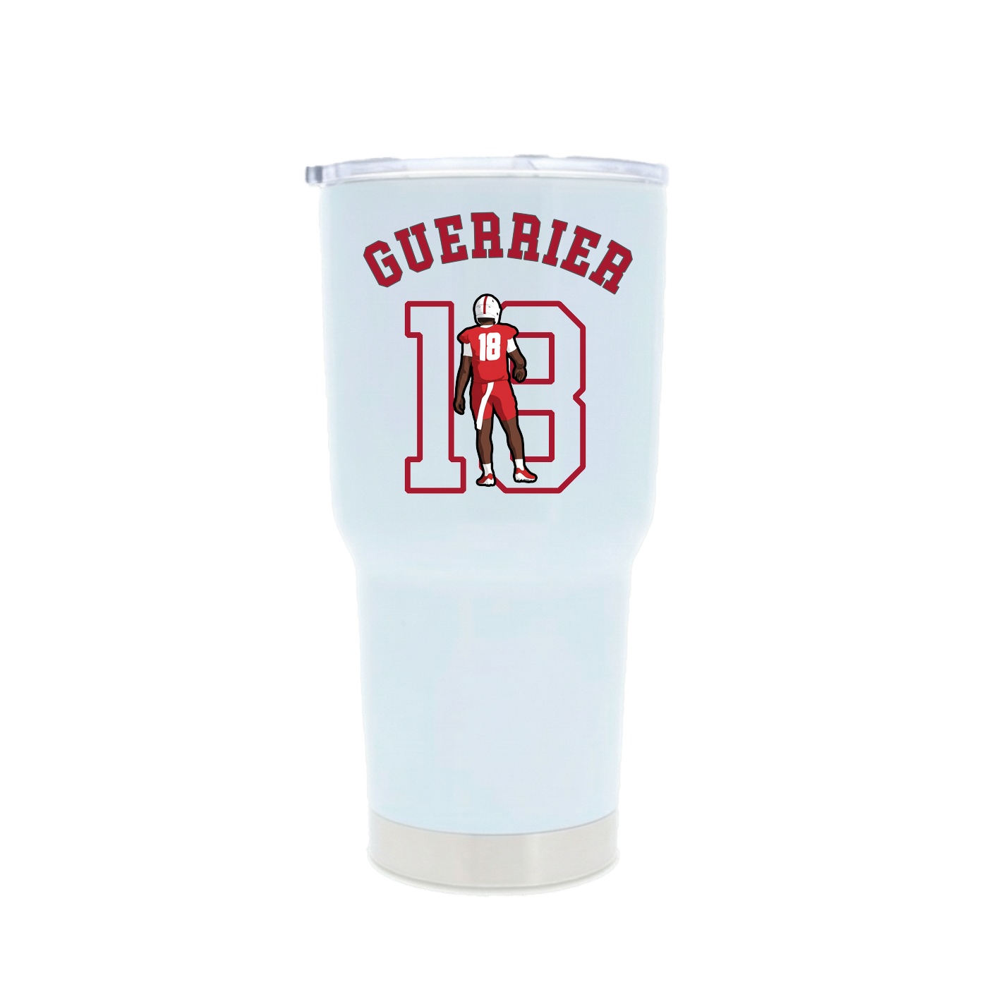 30oz Stainless Steel Tumbler — Shirsey Arch in White