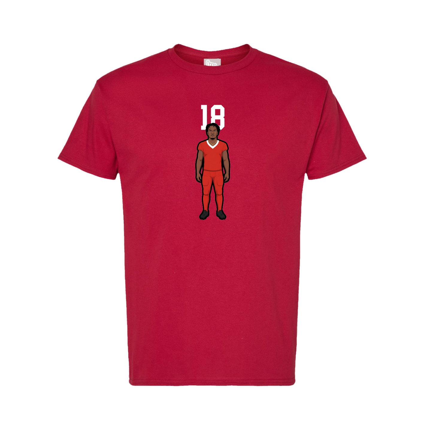 Tee — Number Top in Crimson