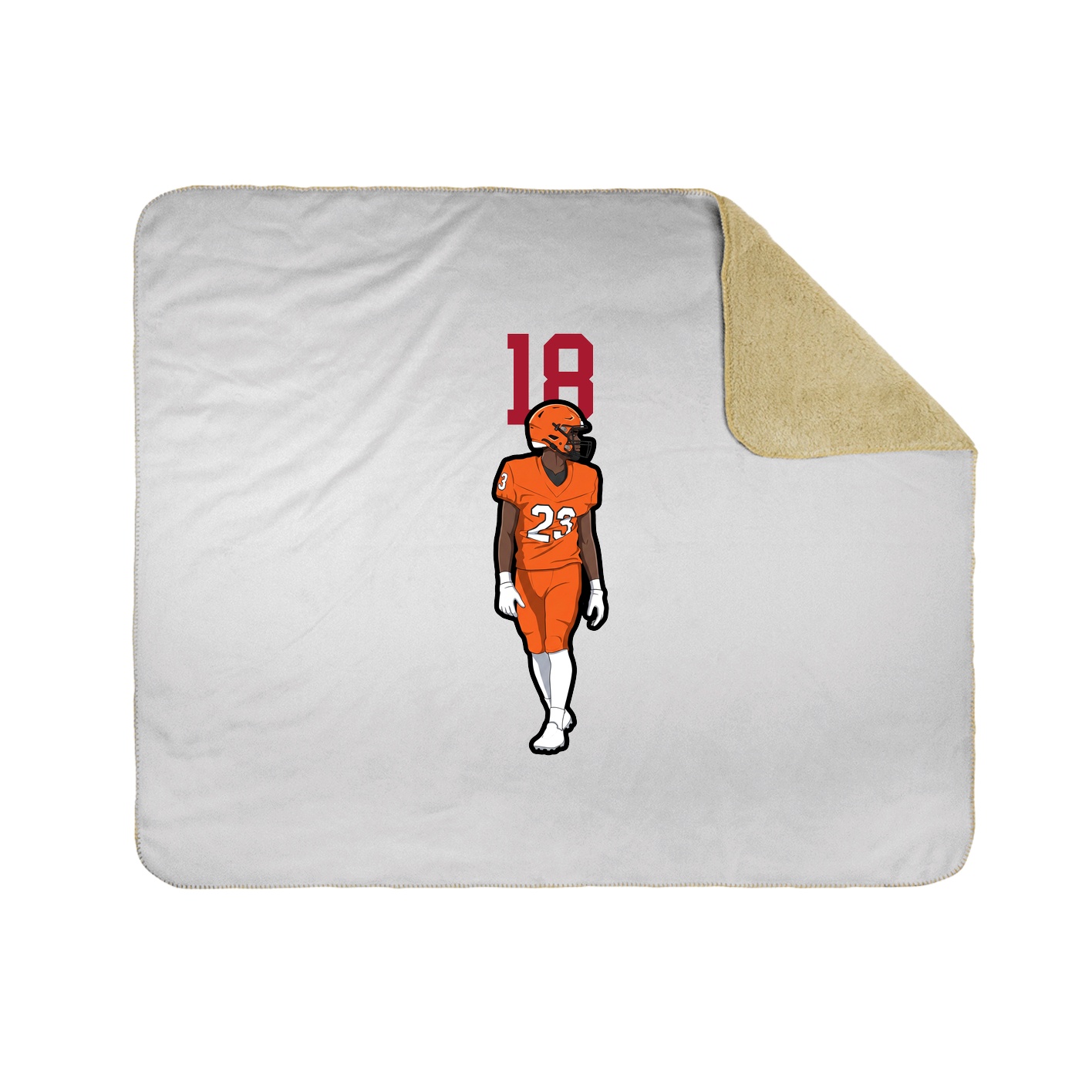 Throw Blanket — Number Top in White
