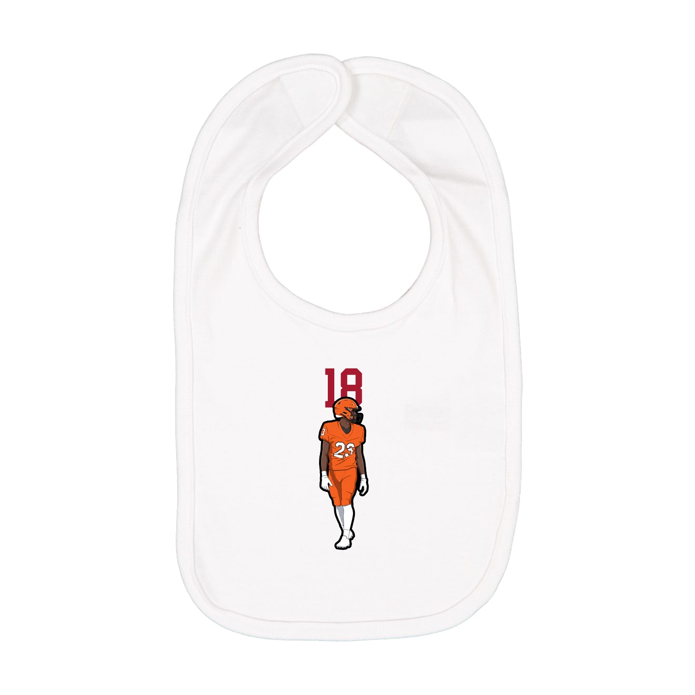 Infant Bib — Number Top in White