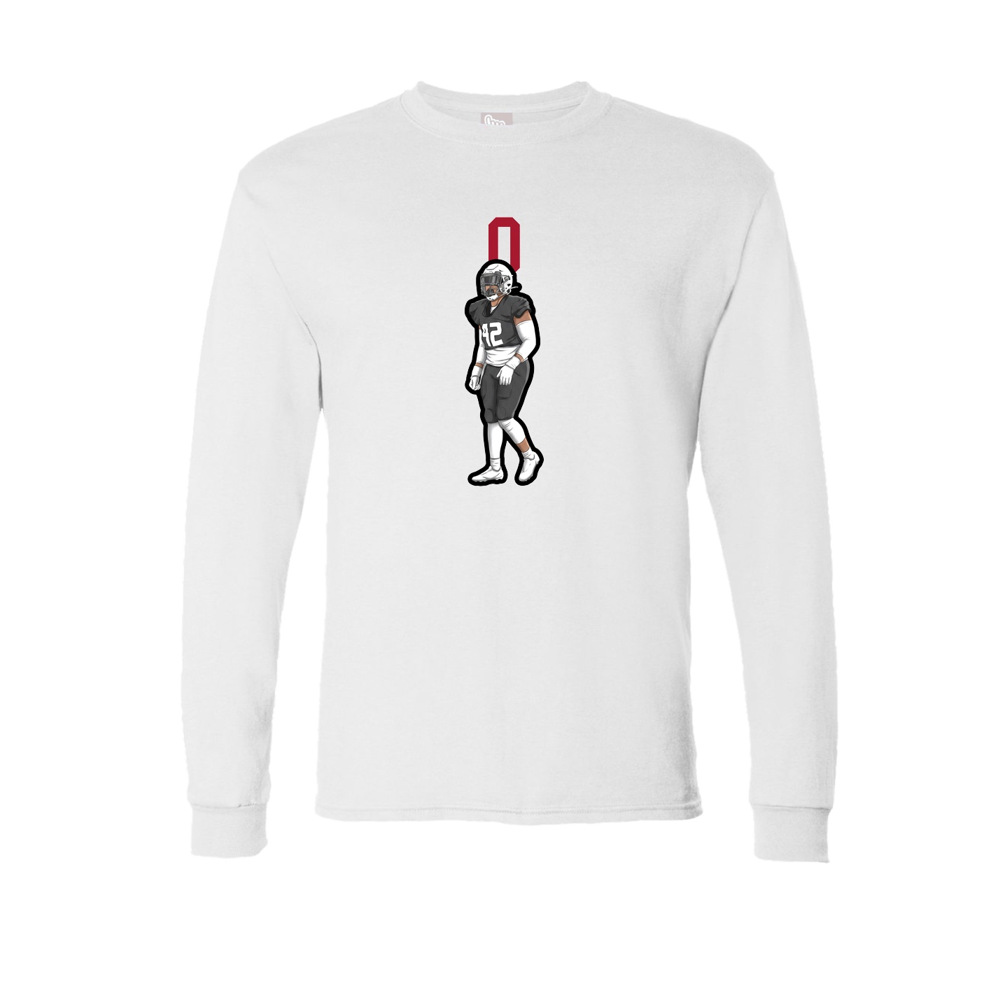 Long Sleeve Tee — Number Top in White