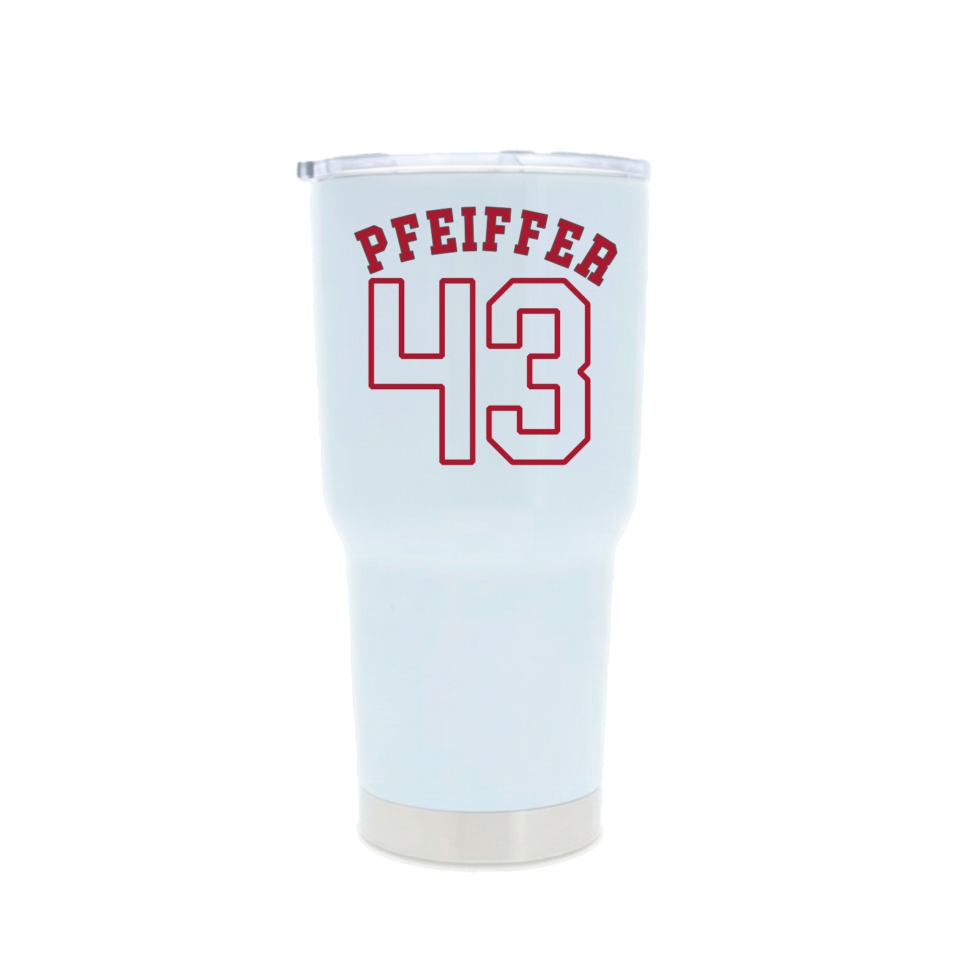 30oz Stainless Steel Tumbler — Shirsey Arch in White