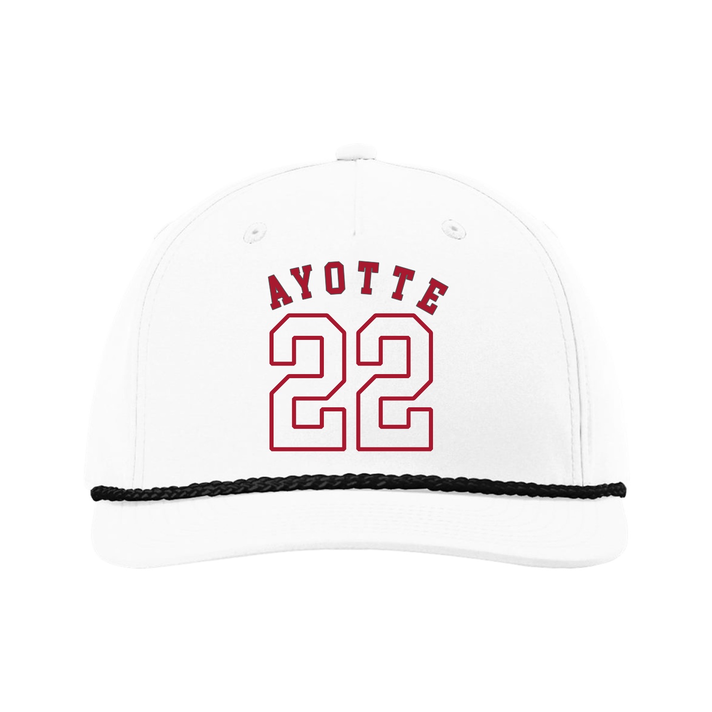 Five-Panel Classic Rope Cap — Shirsey Arch in White