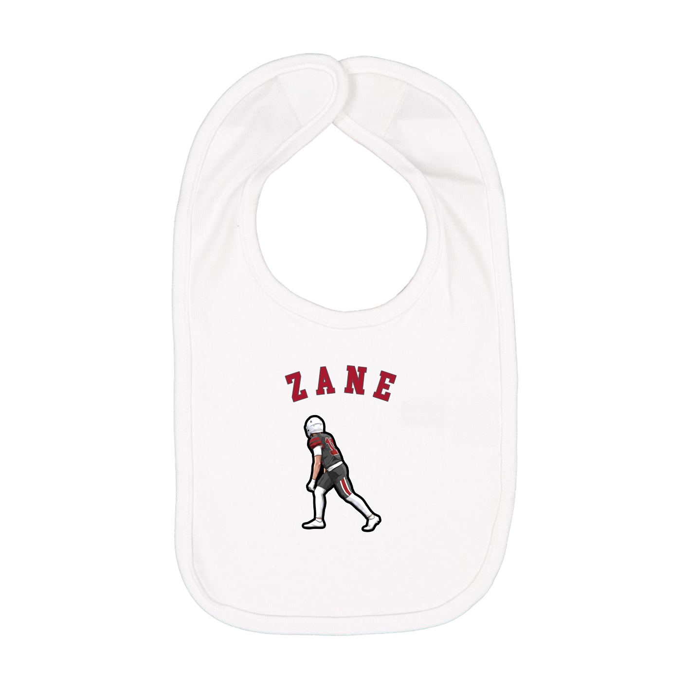 Infant Bib — Shirsey Arch in White