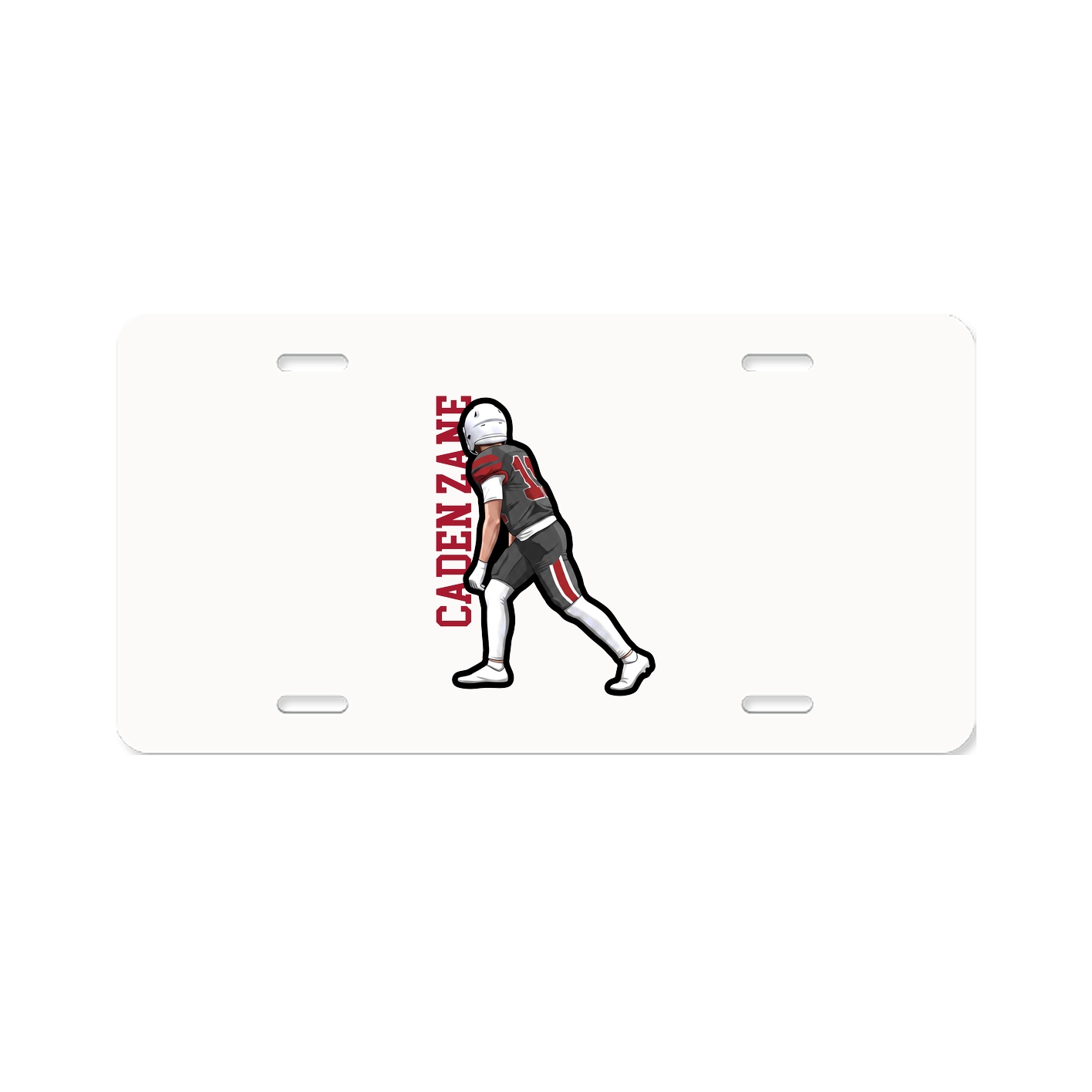 License Plate — Name Vertical in Classic