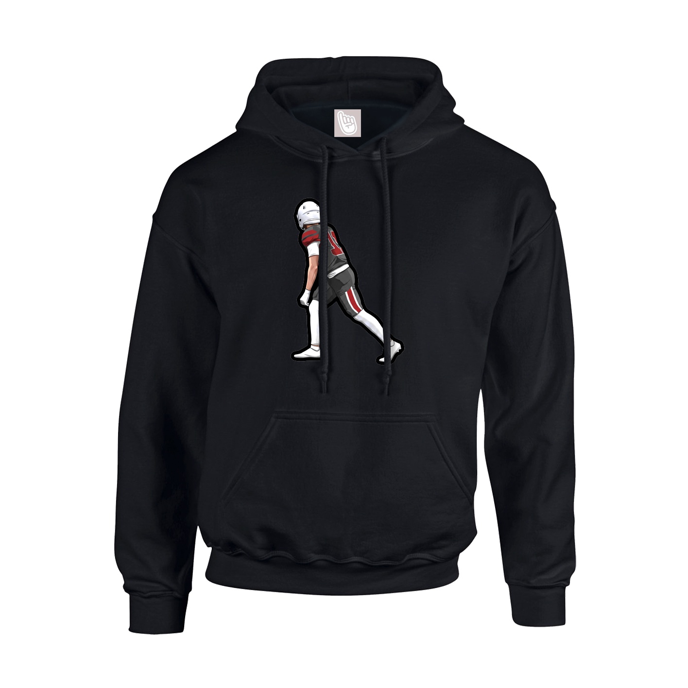 Youth Hoodie — Name Vertical in Black