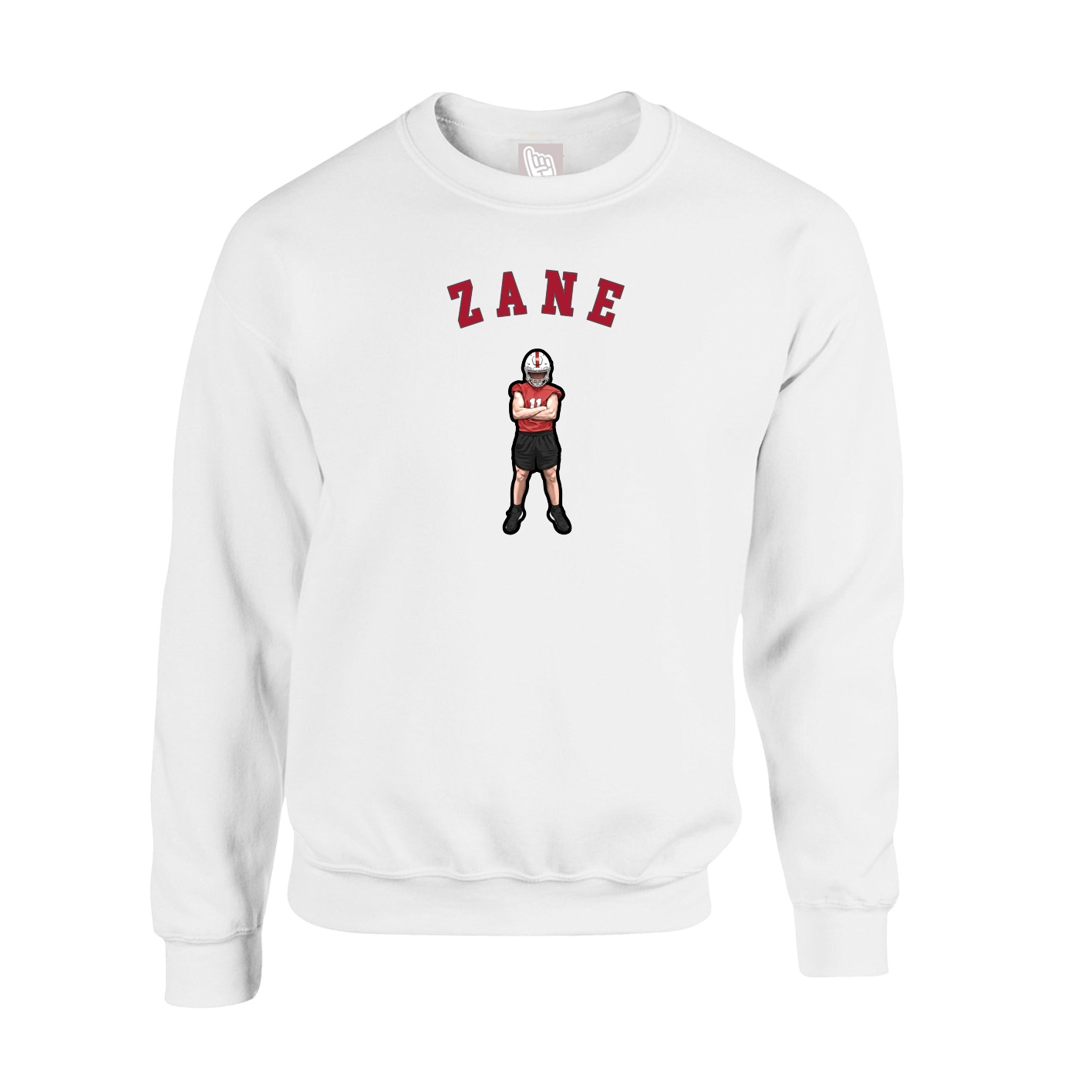 Fleece Crew — Shirsey Arch in White
