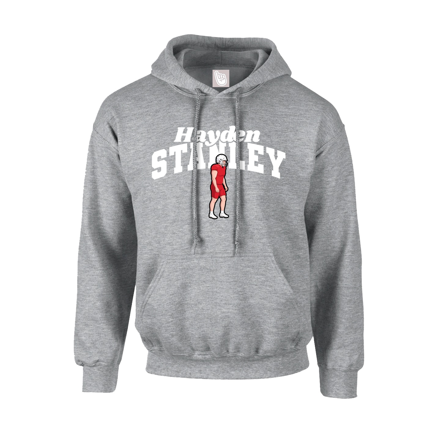 Youth Hoodie — Signature Arch in Grey