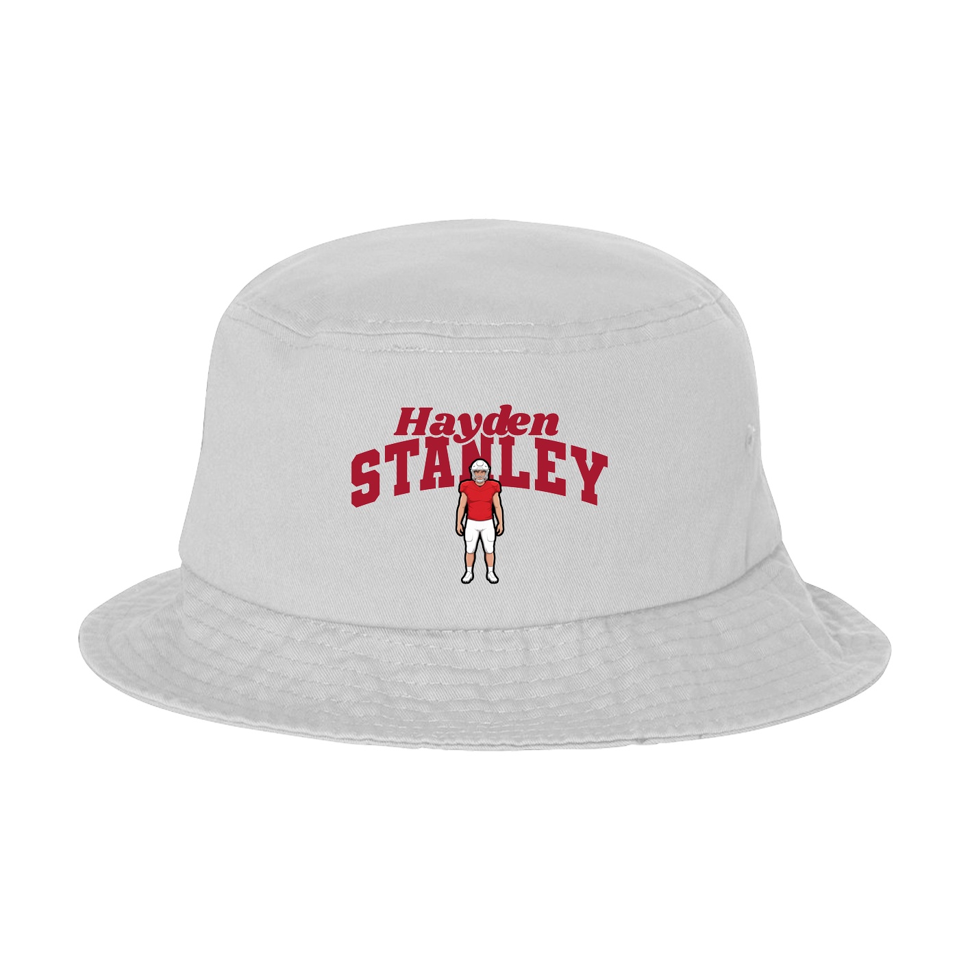 Bucket Cap — Signature Arch in White