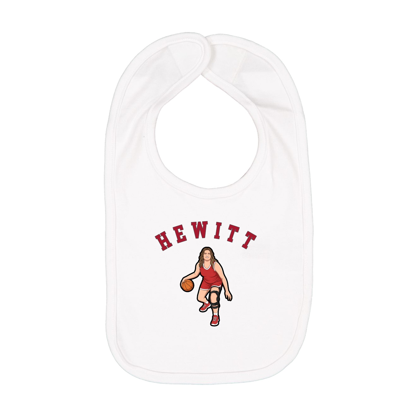 Infant Bib — Shirsey Arch in White