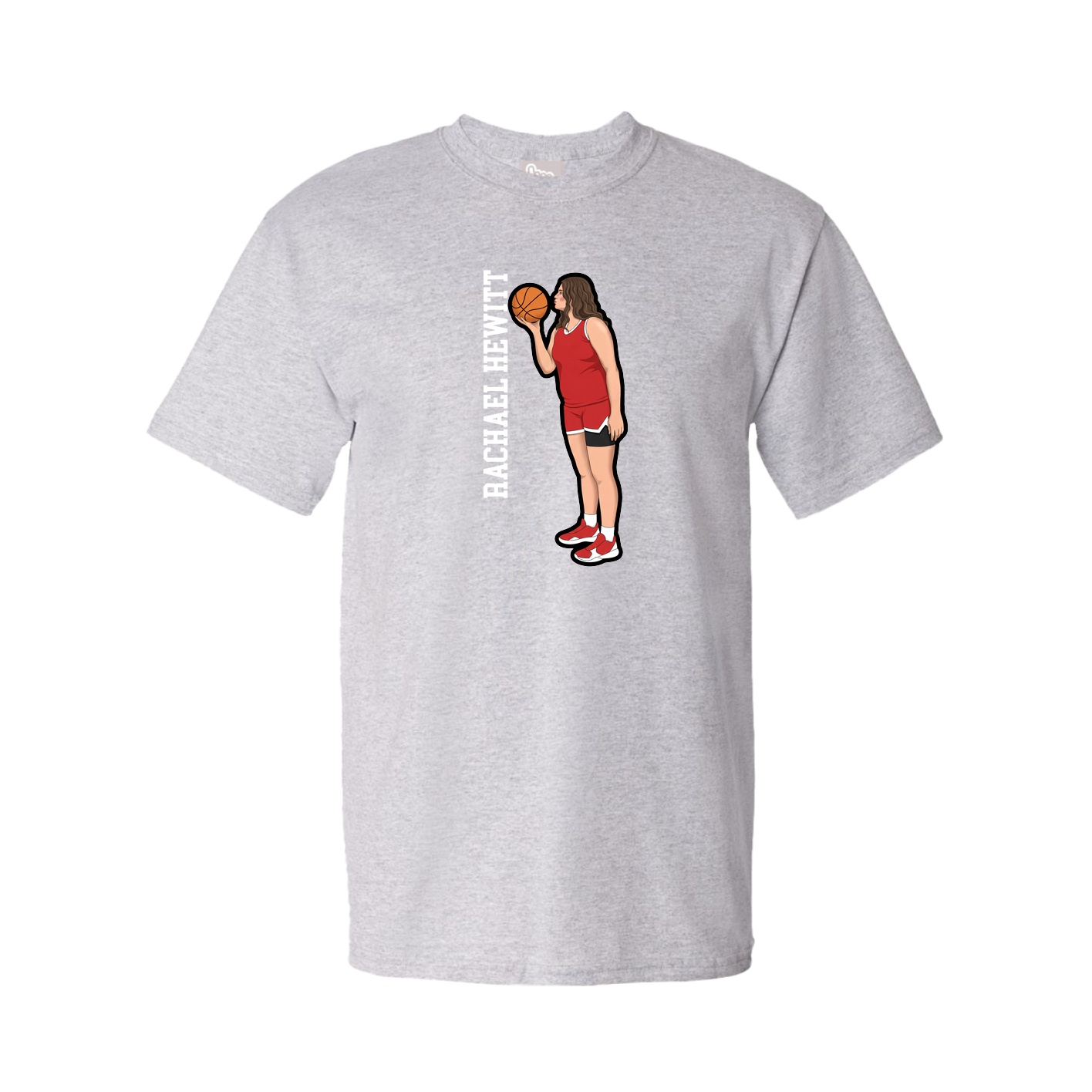 Youth Tee — Name Vertical in Grey