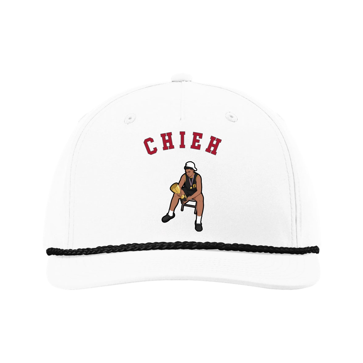 Five-Panel Classic Rope Cap — Shirsey Arch in White