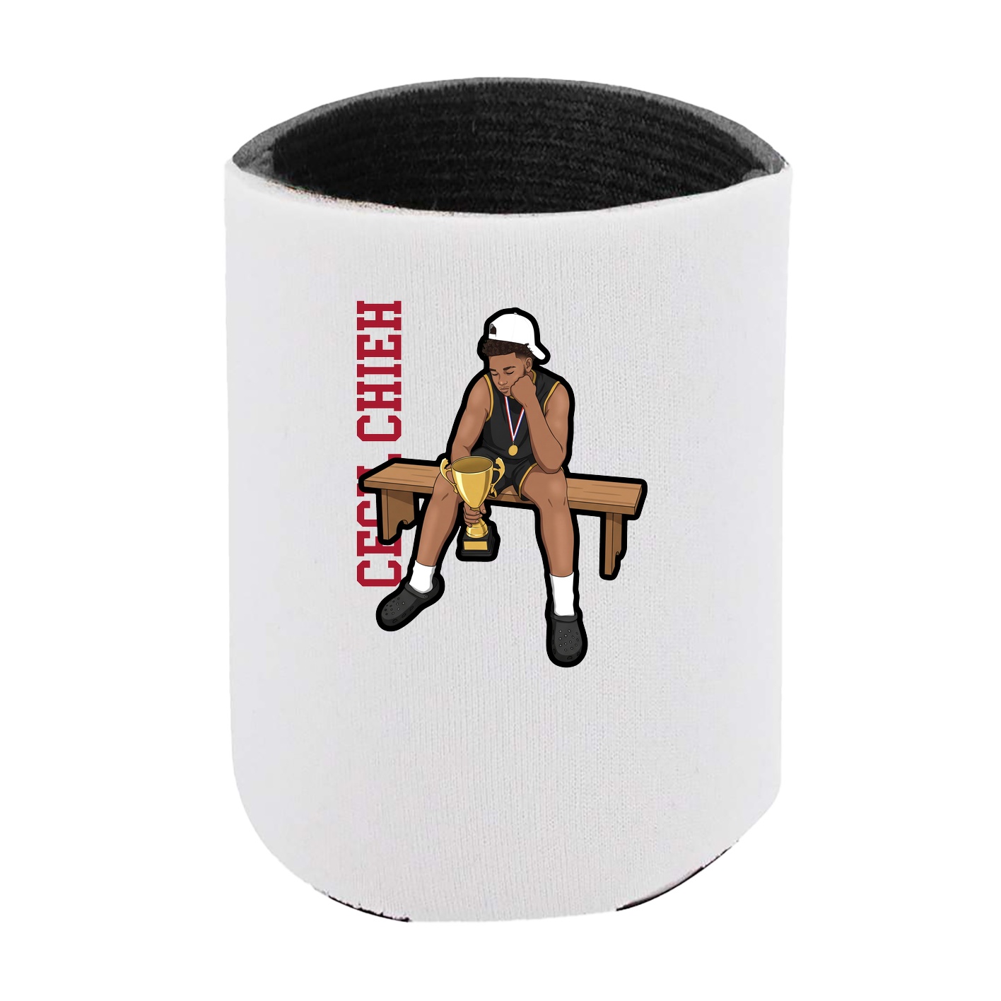 Can Holder — Name Vertical in White