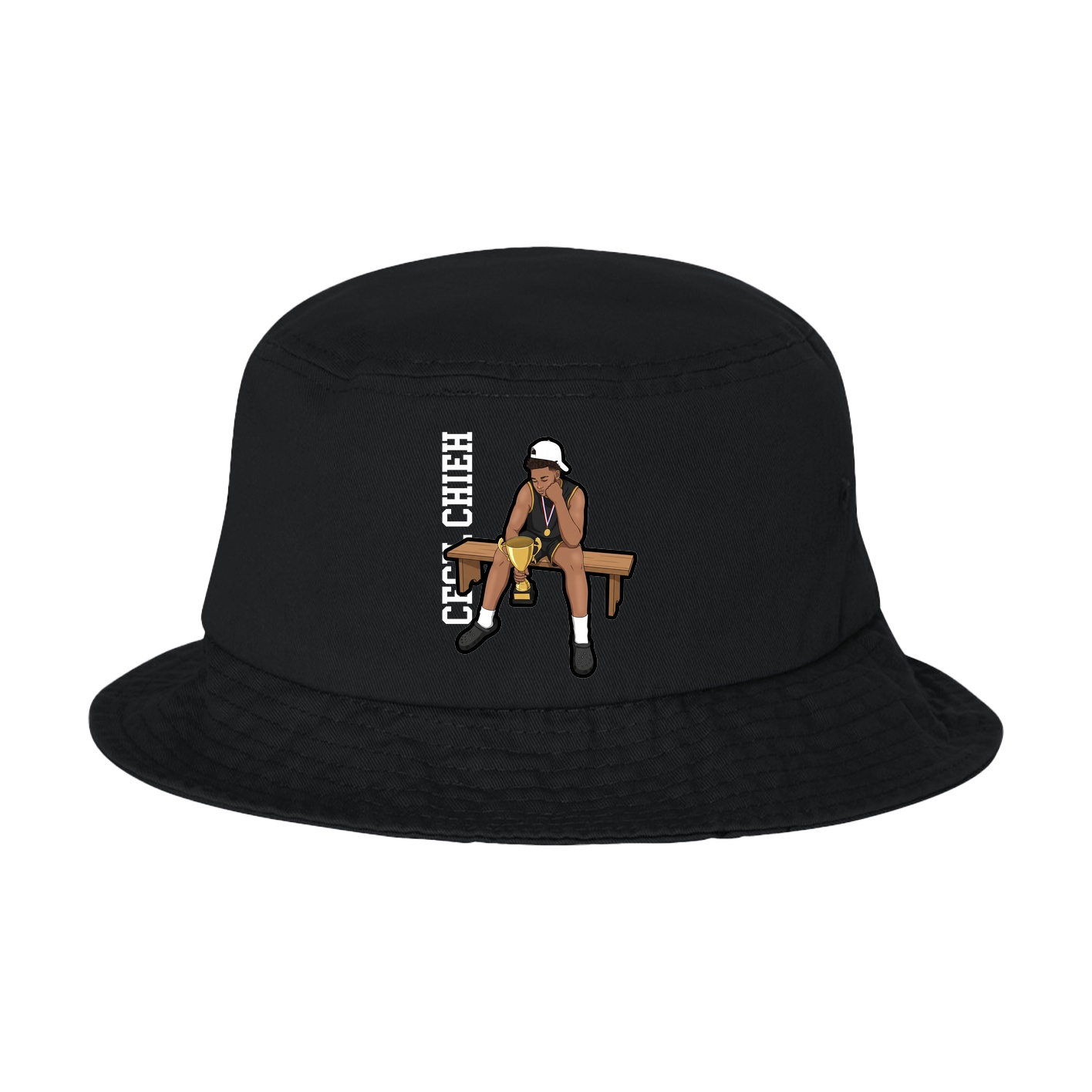 Bucket Cap — Name Vertical in Black