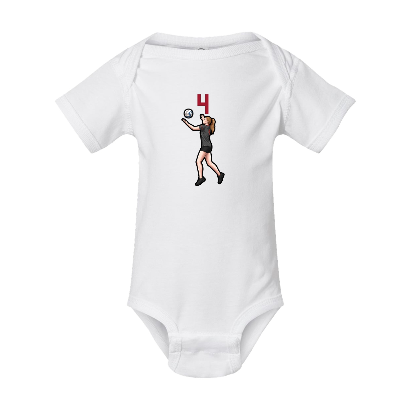 Baby Onesie — Number Top in White