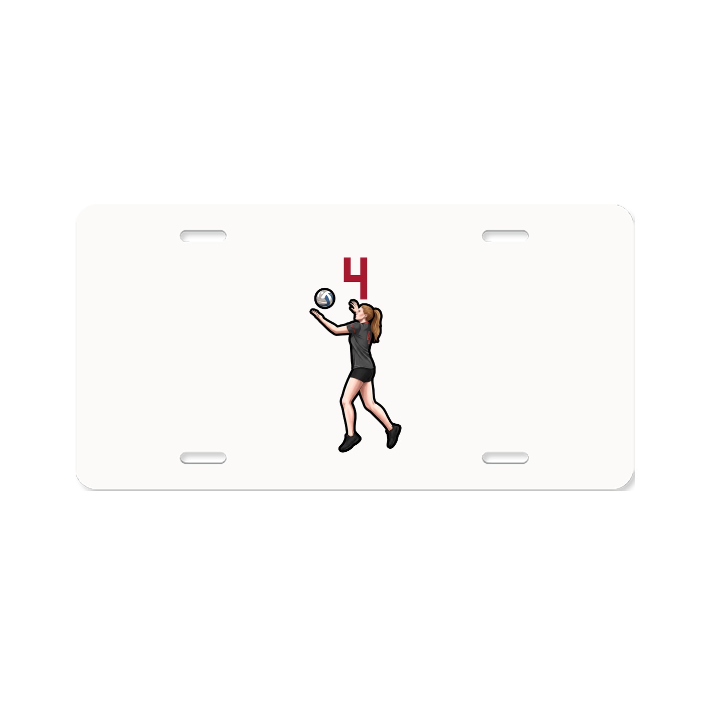 License Plate — Number Top in Classic