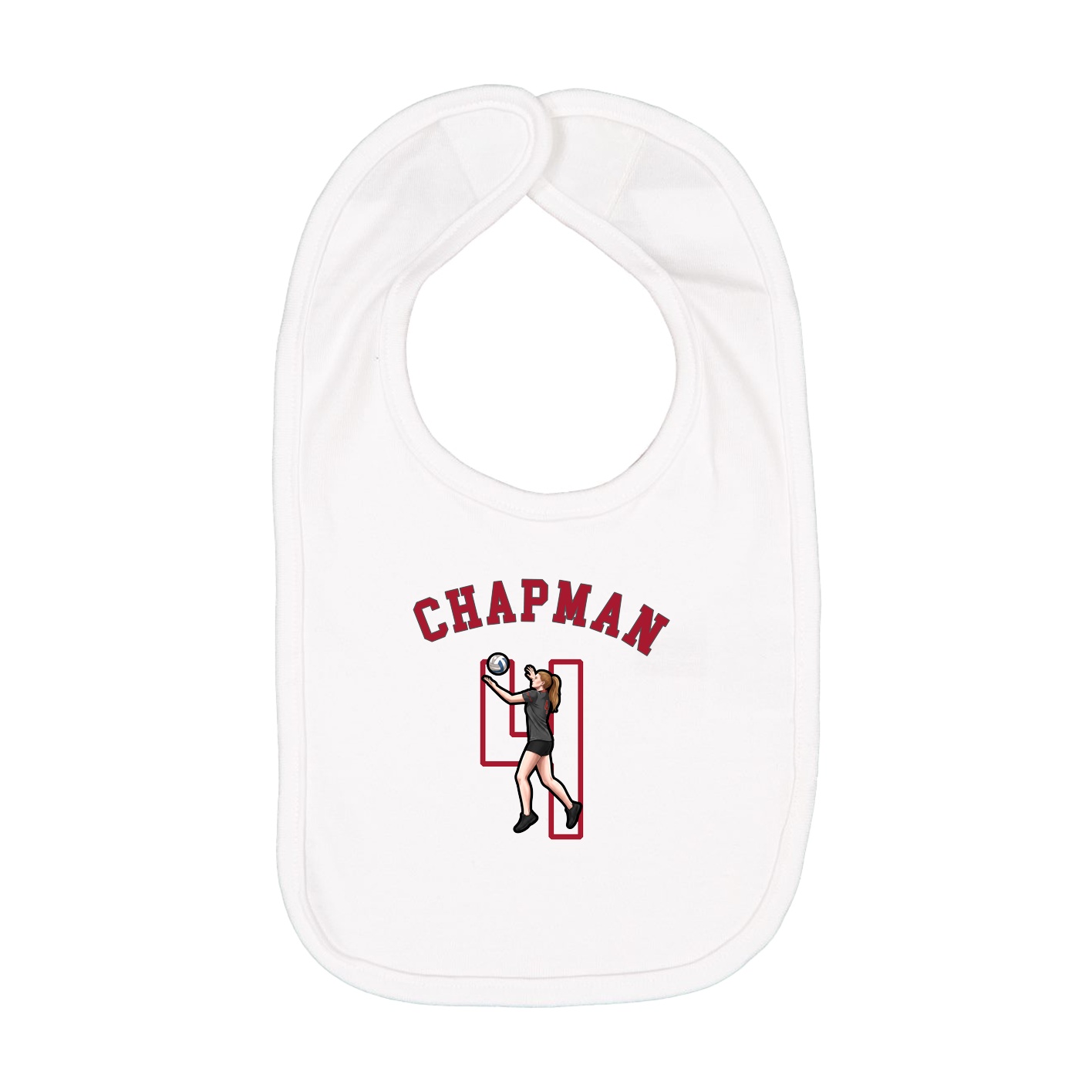 Infant Bib — Shirsey Arch in White