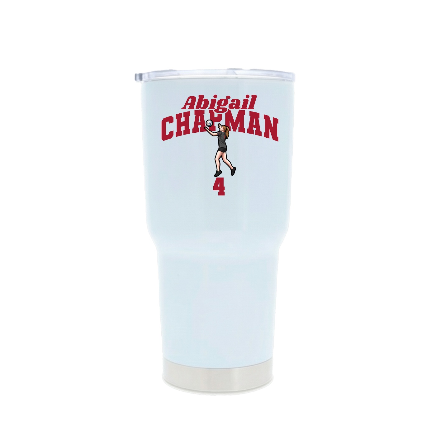 30oz Stainless Steel Tumbler — Signature Arch in White