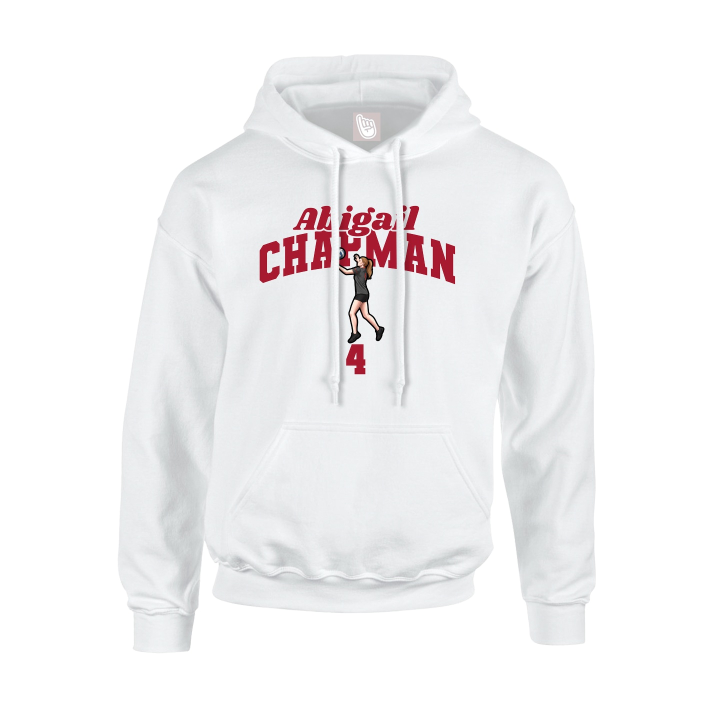 Youth Hoodie — Signature Arch in White