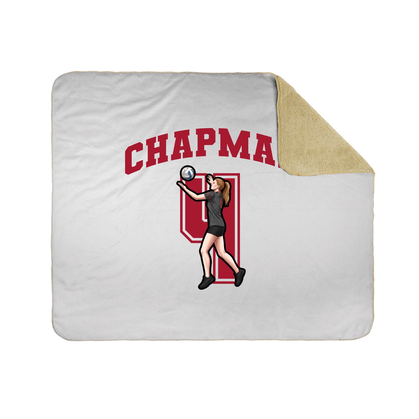 Throw Blanket — Number in White