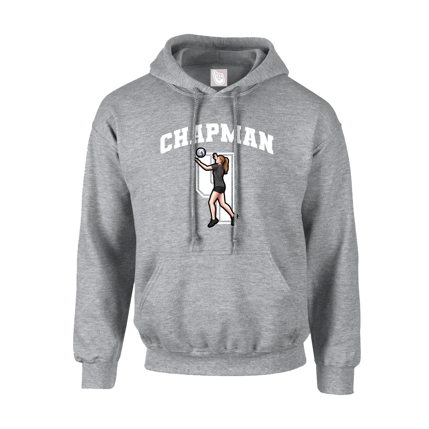 Youth Hoodie — Number in Grey