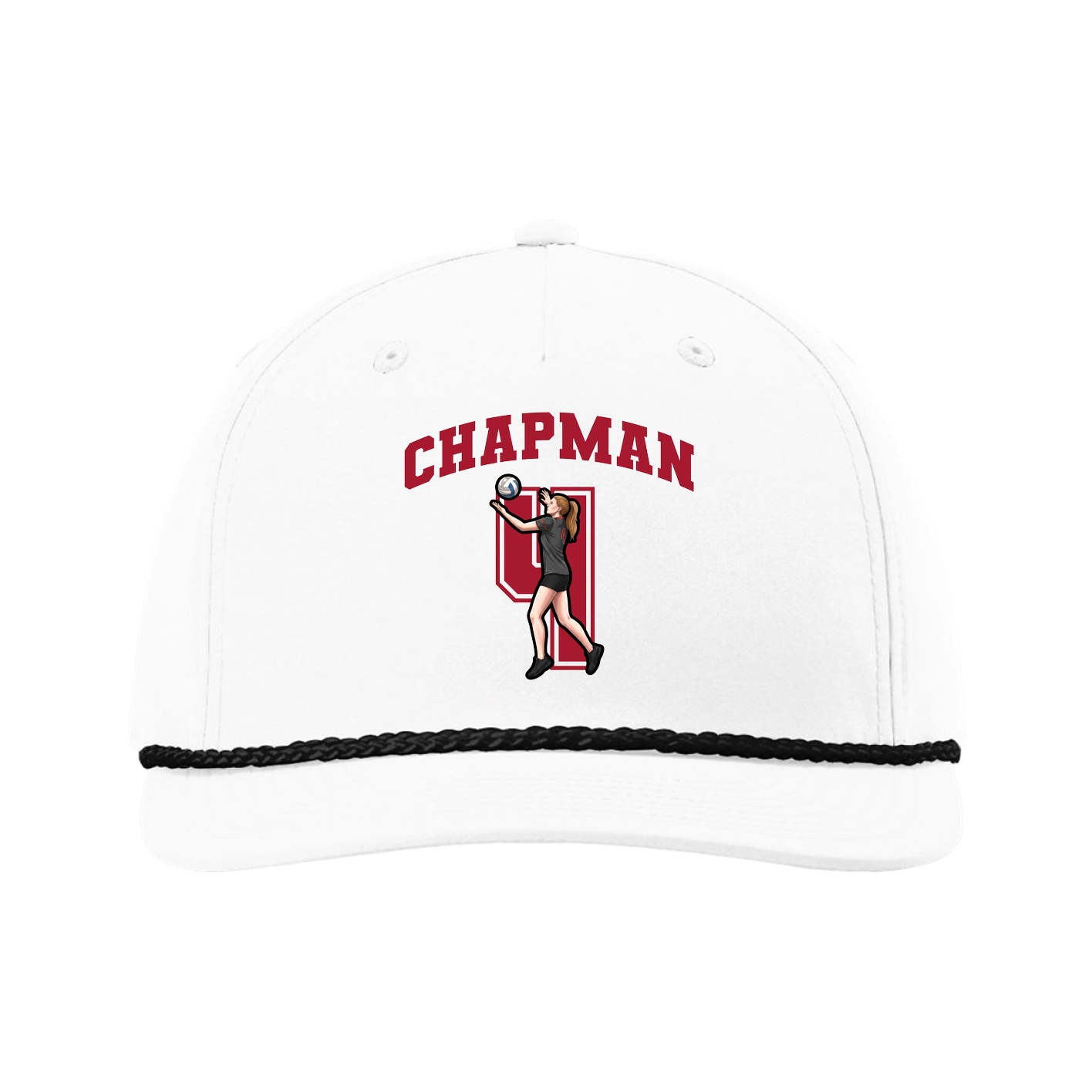 Five-Panel Classic Rope Cap — Number in White