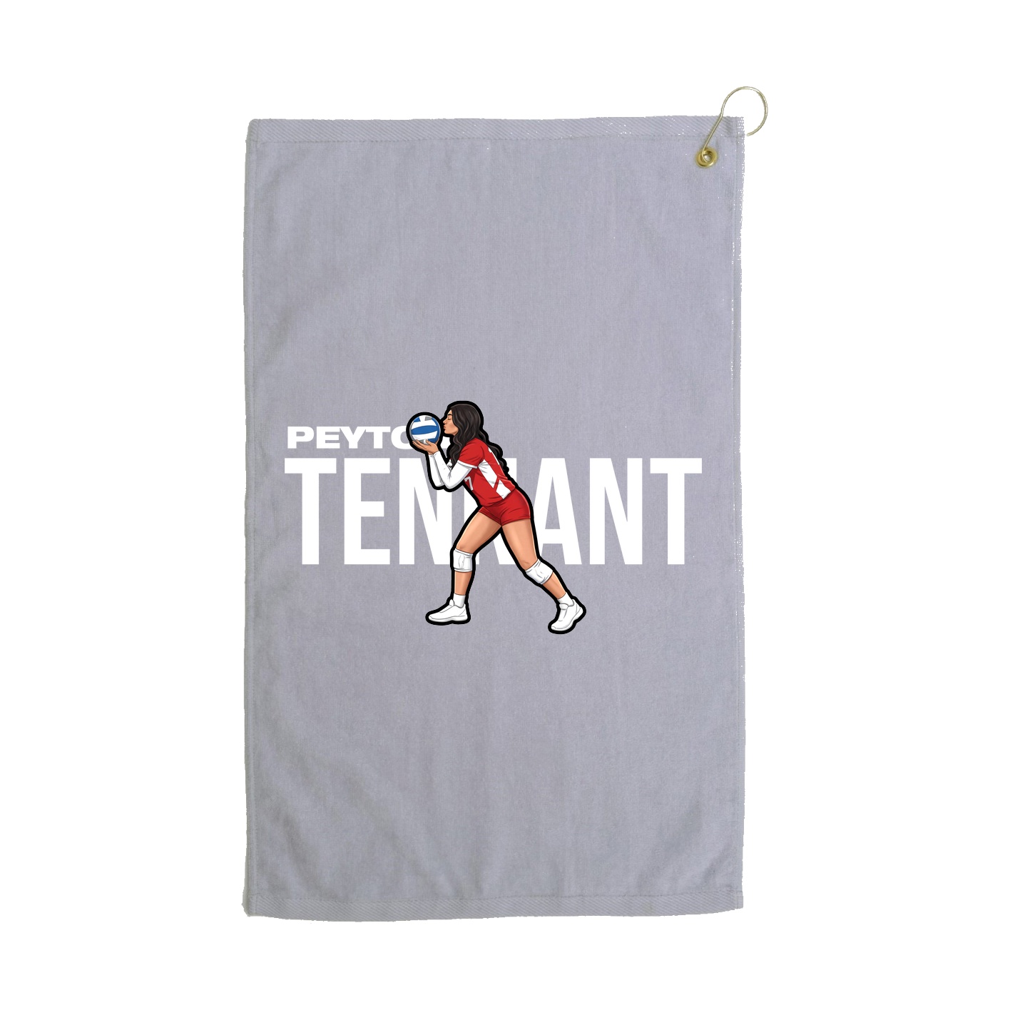 Golf Towel — Player Name in Grey