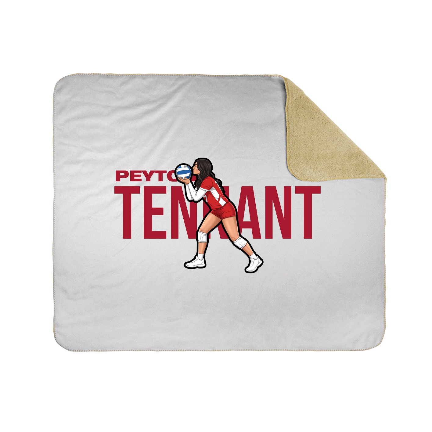 Throw Blanket — Player Name in White