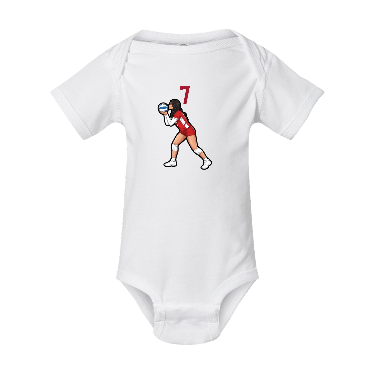 Baby Onesie — Number Top in White