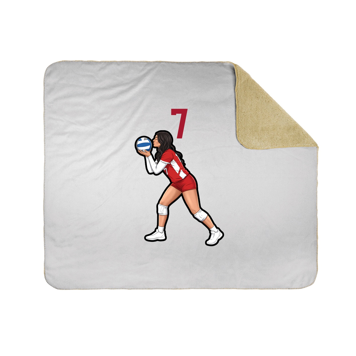 Throw Blanket — Number Top in White