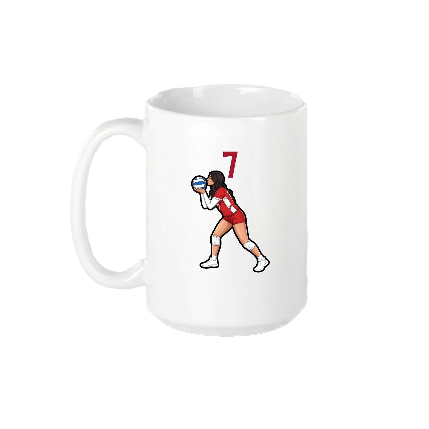 15oz Coffee Mug — Number Top in White
