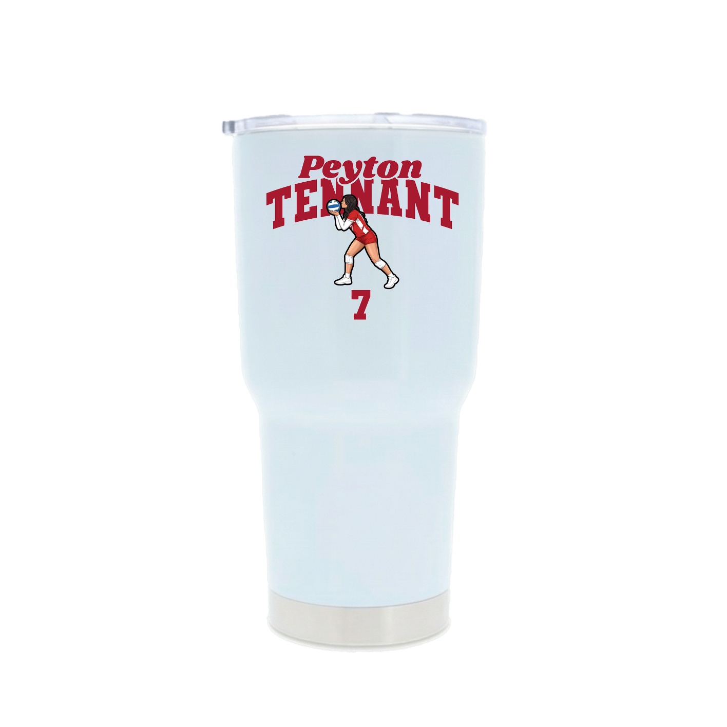 30oz Stainless Steel Tumbler — Signature Arch in White