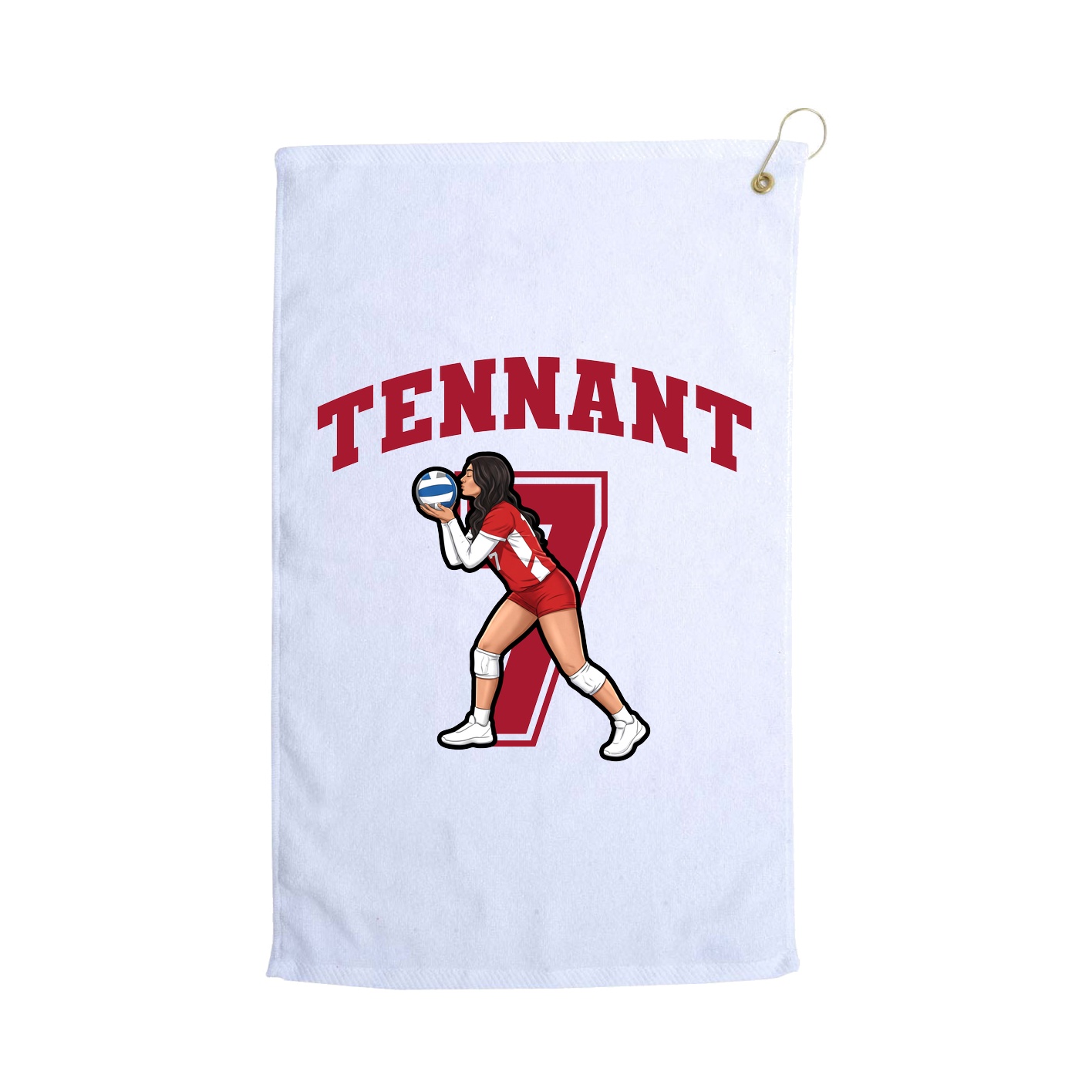Golf Towel — Number in White