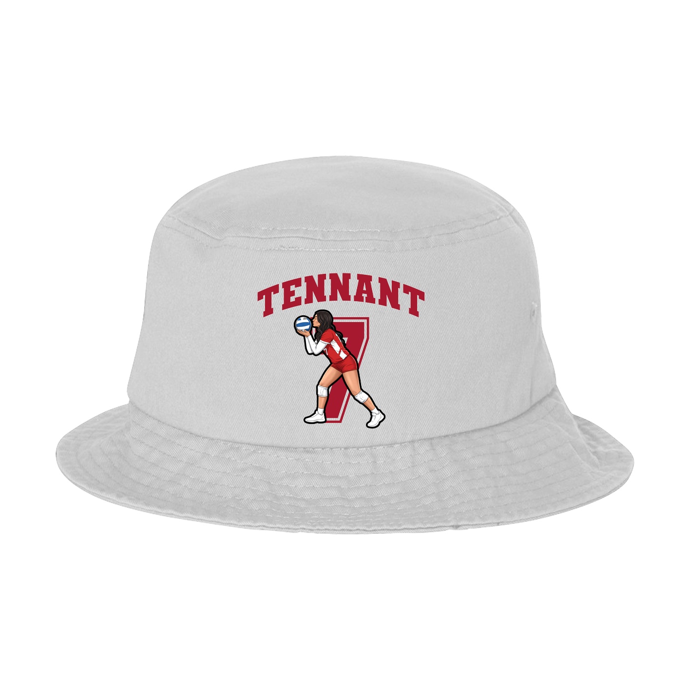 Bucket Cap — Number in White
