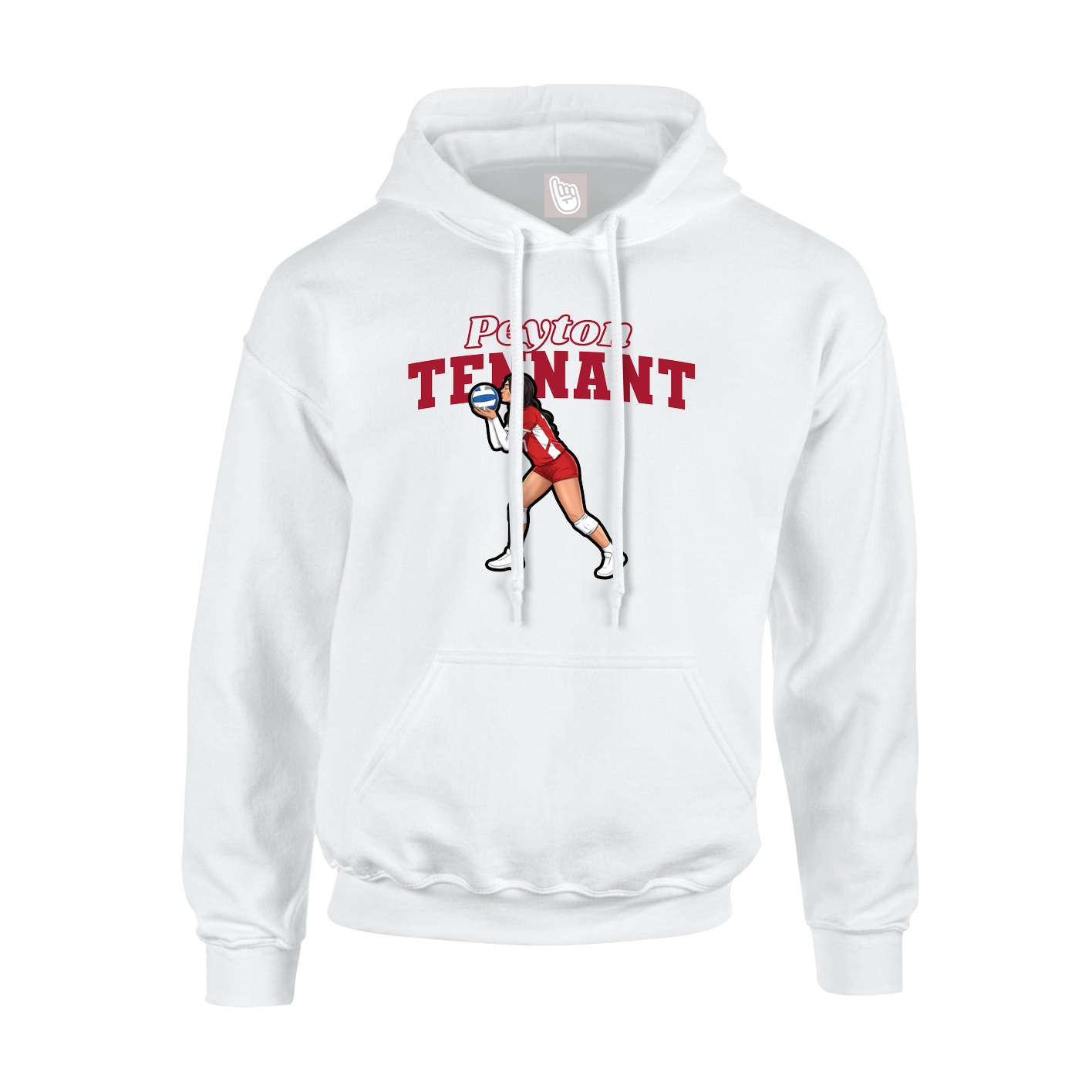Hoodie — Name Arch in White