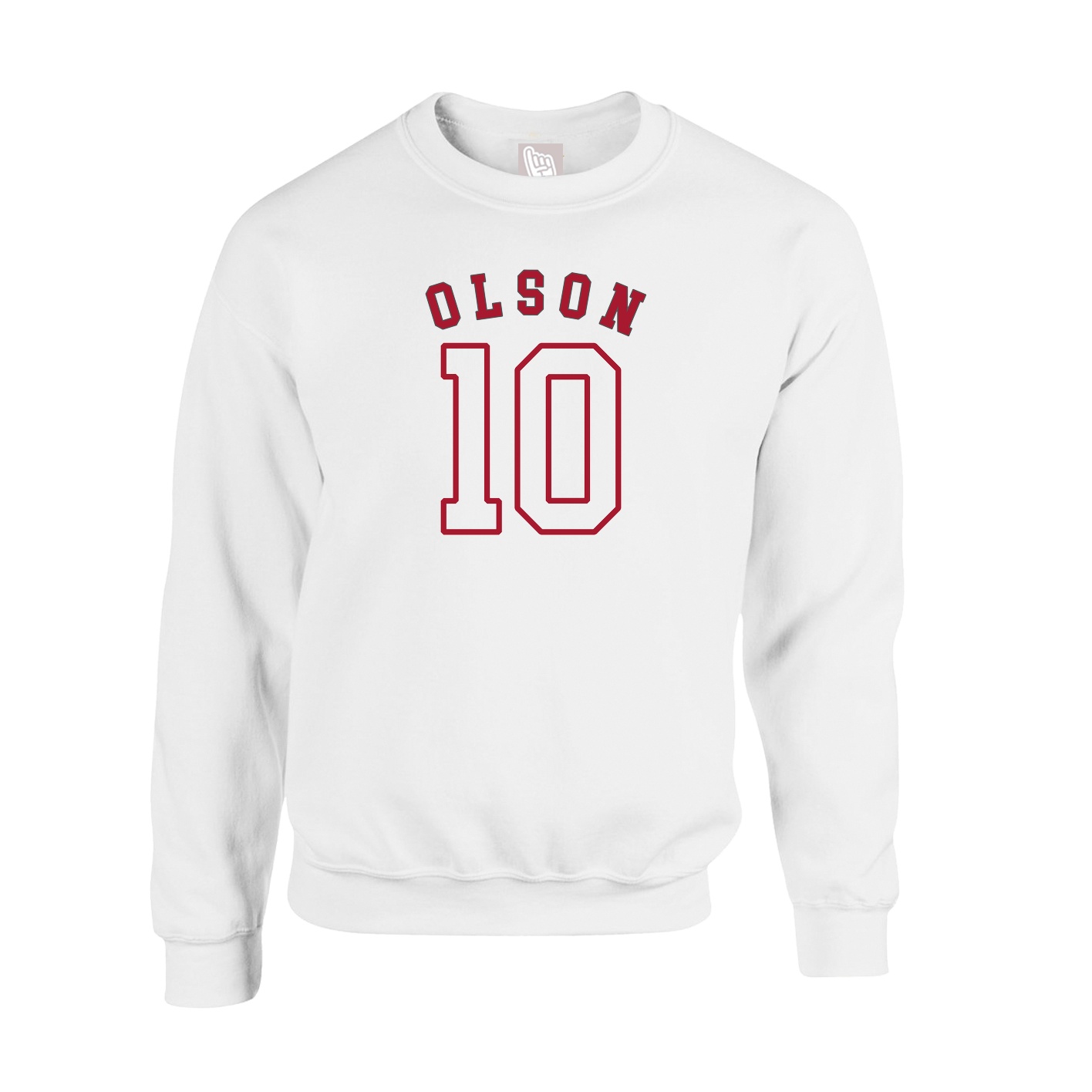 Fleece Crew — Shirsey Arch in White