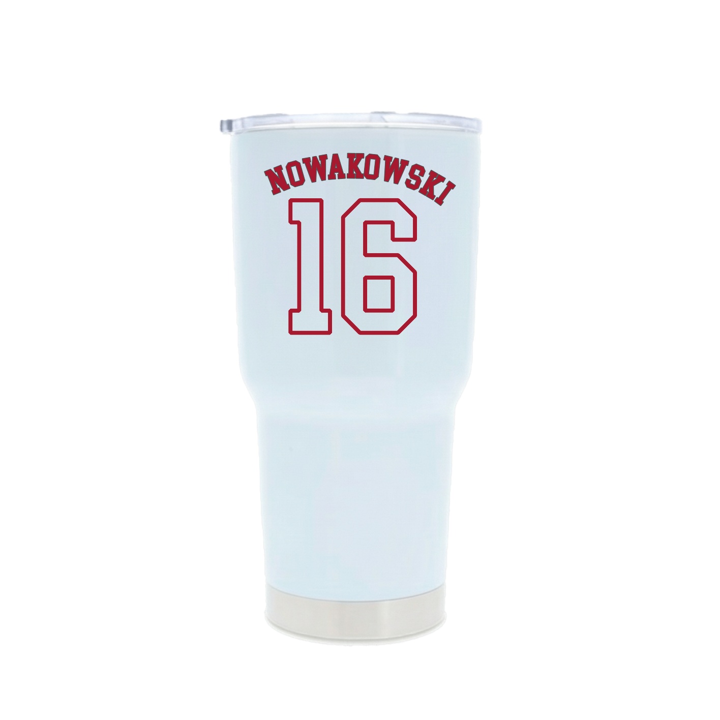 30oz Stainless Steel Tumbler — Shirsey Arch in White