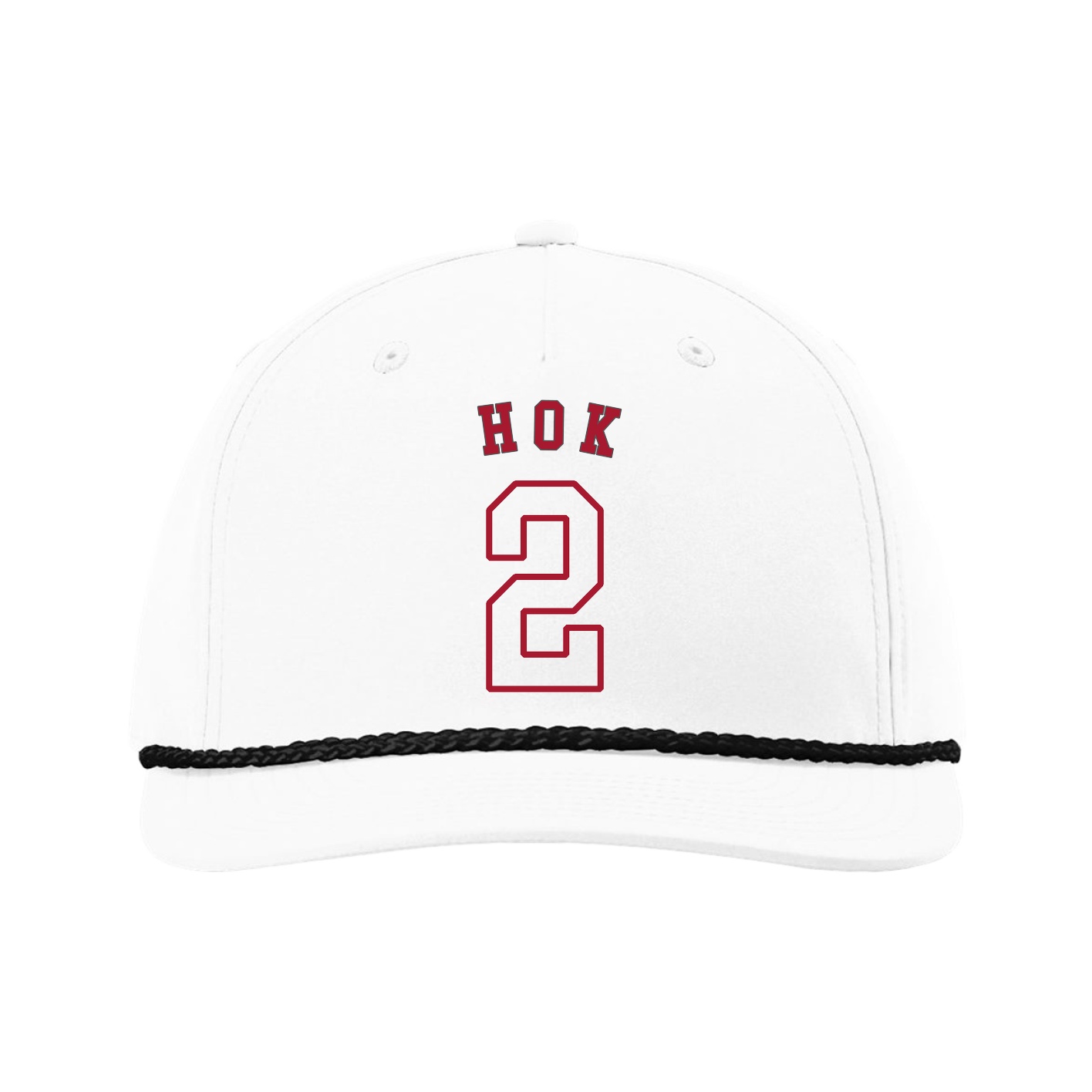 Five-Panel Classic Rope Cap — Shirsey Arch in White