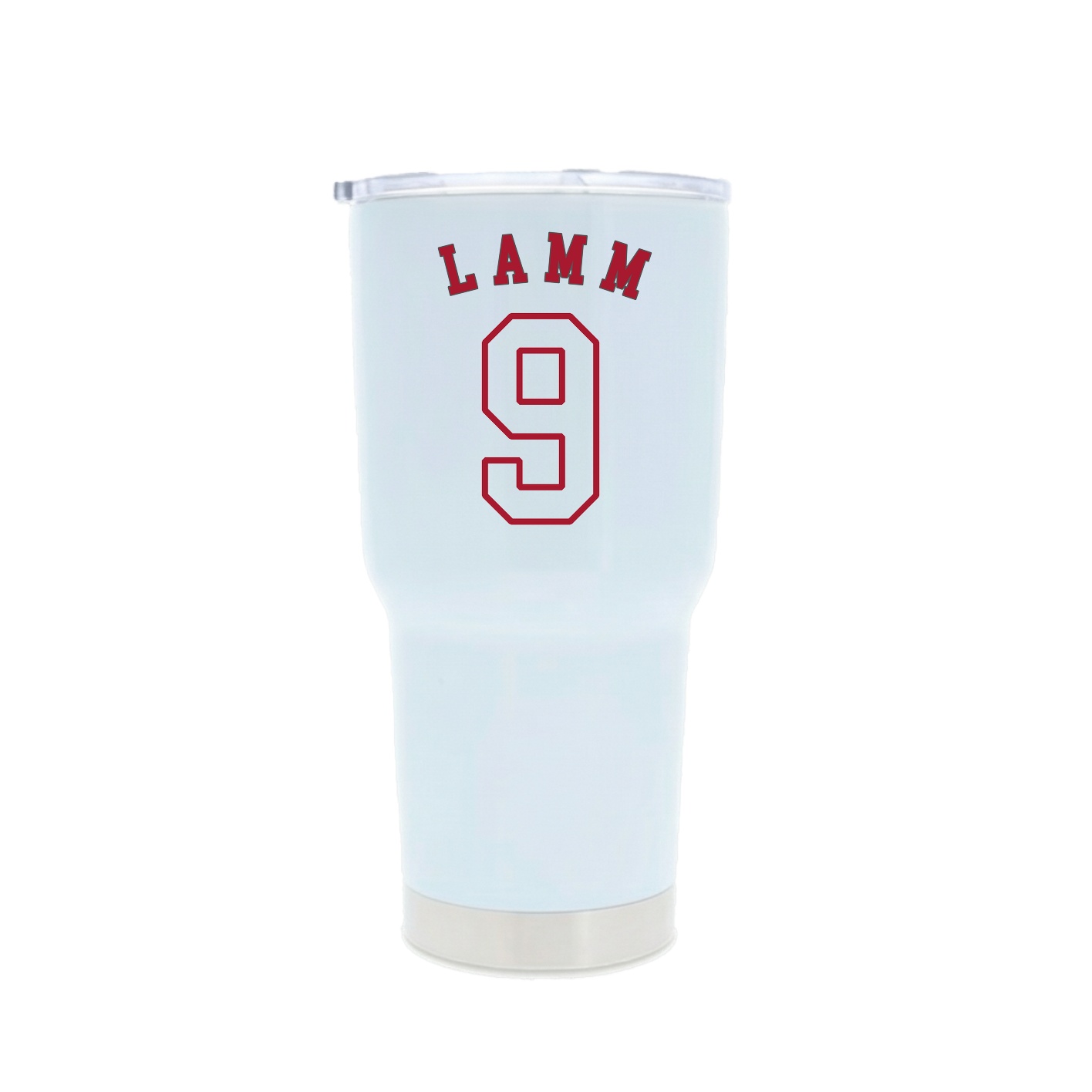 30oz Stainless Steel Tumbler — Shirsey Arch in White
