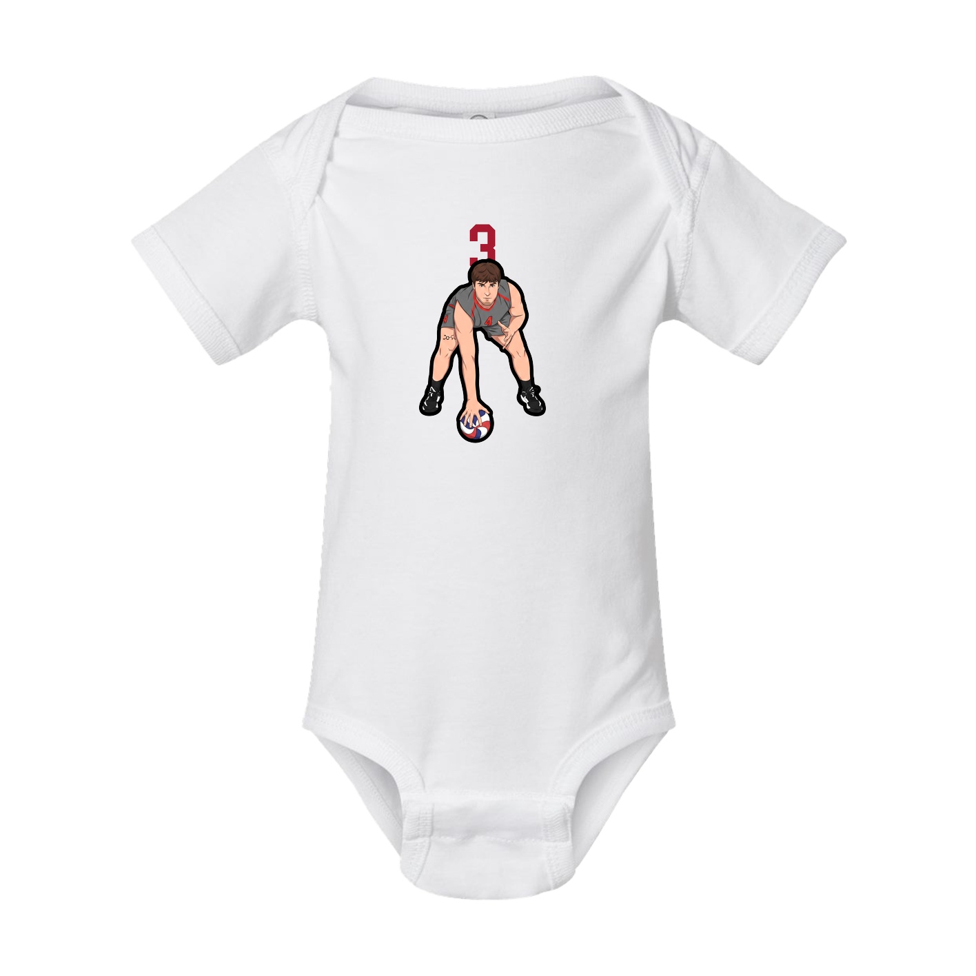 Baby Onesie — Number Top in White